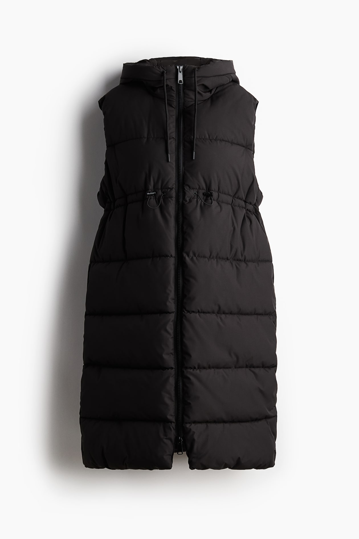 MAMA Hooded Puffer Vest Black Ladies H&M US