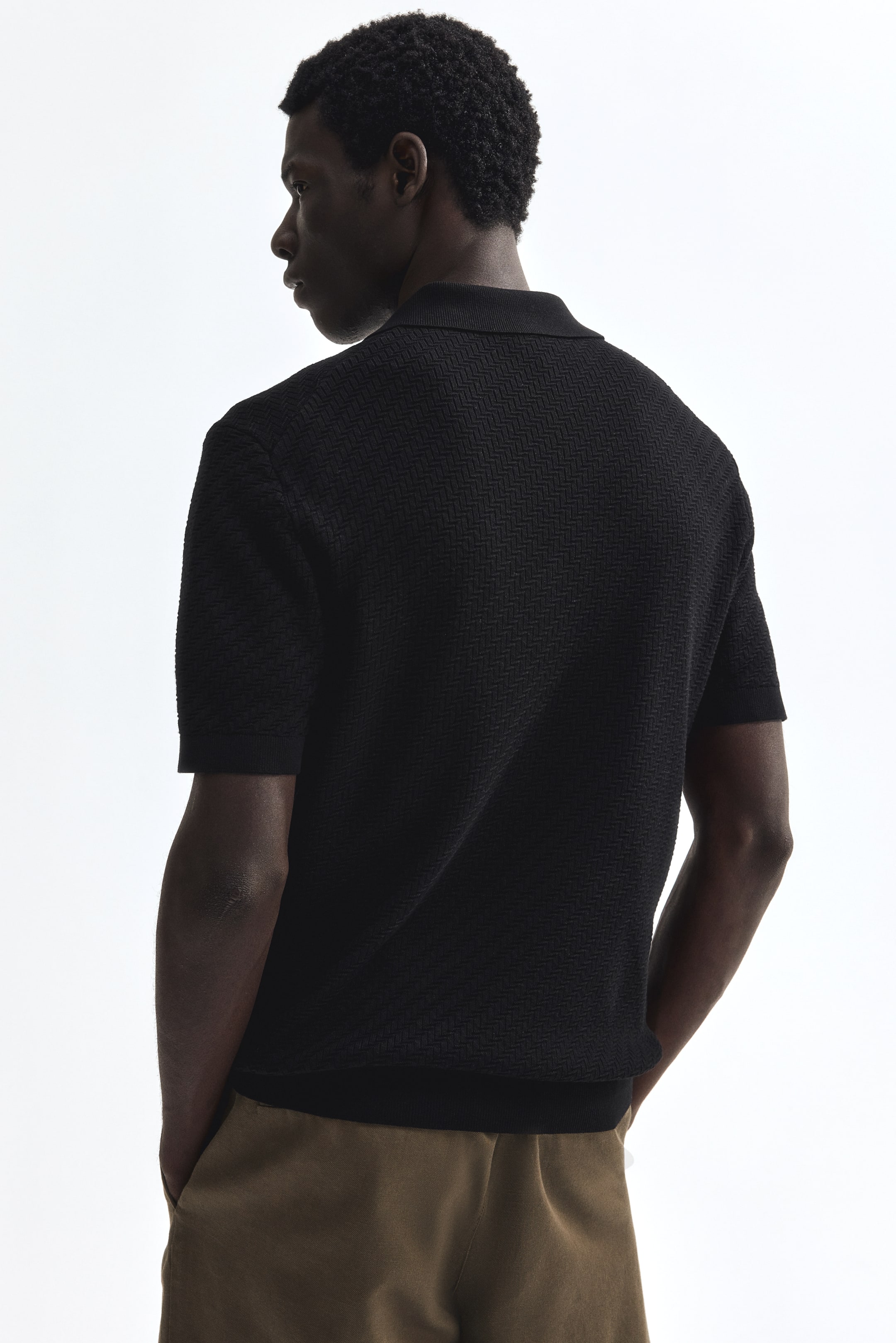 Slim-Fit Textured Polo Shirt