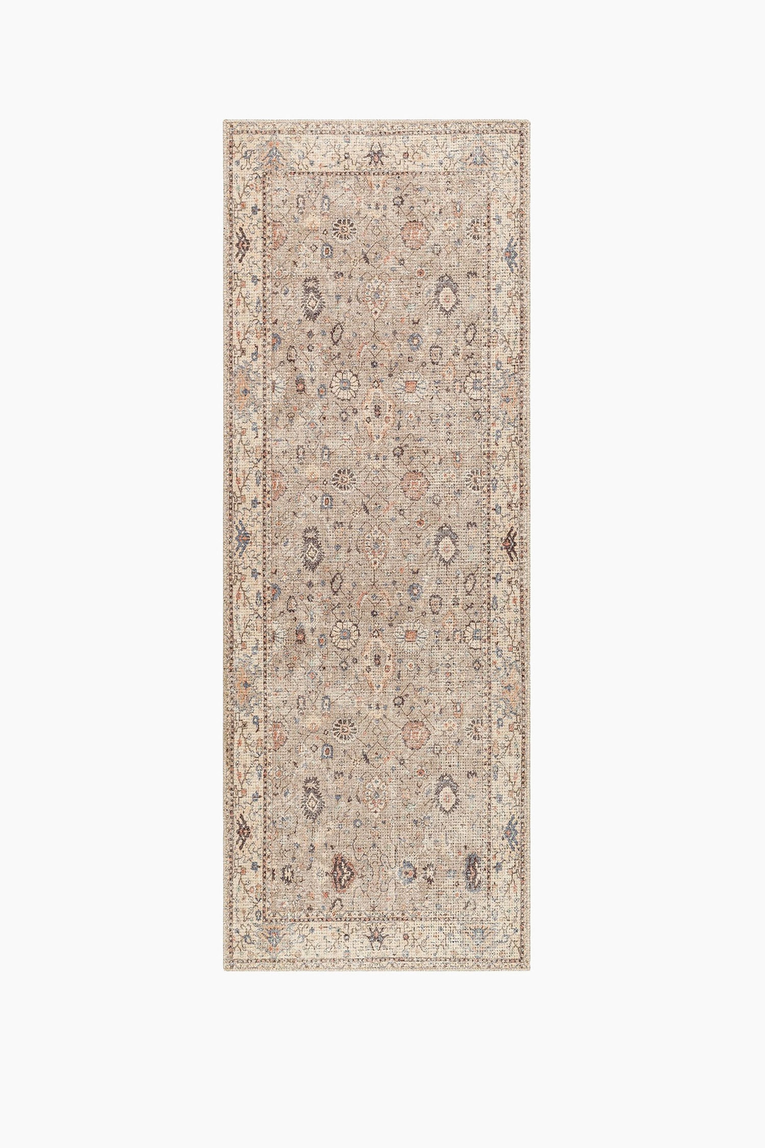 Davina Vintage Traditional Designer Rug - Brown/Grey