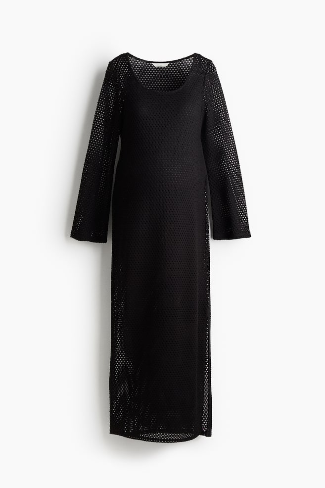 MAMA Kleid in Ajourstrick - Schwarz - 1