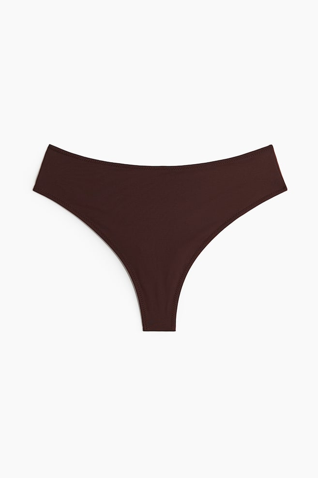 Braga de bikini Brazilian - Marrón/Blanco/Estampado rojo - 1