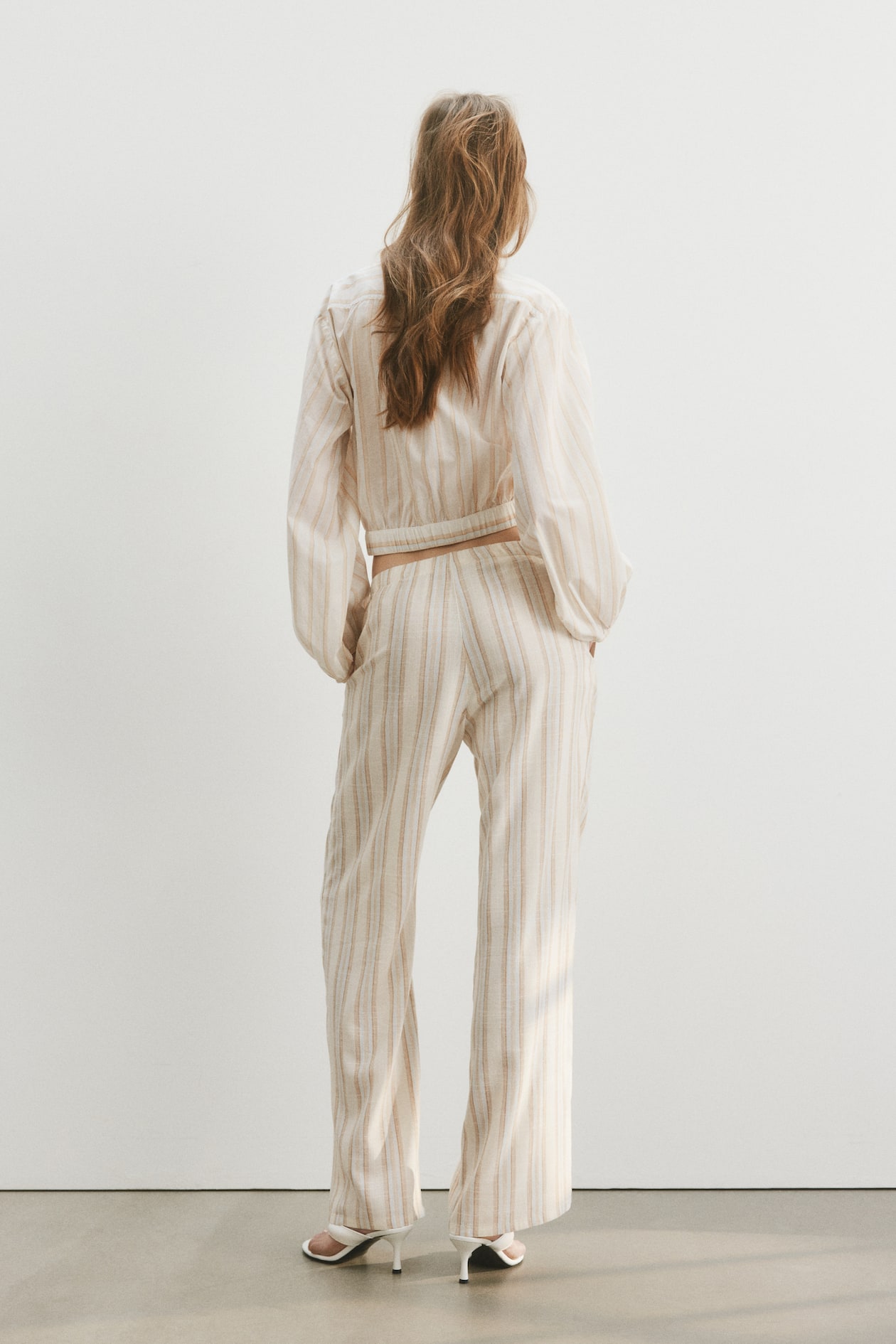 Wide-Leg Linen-Blend Pants - image 2