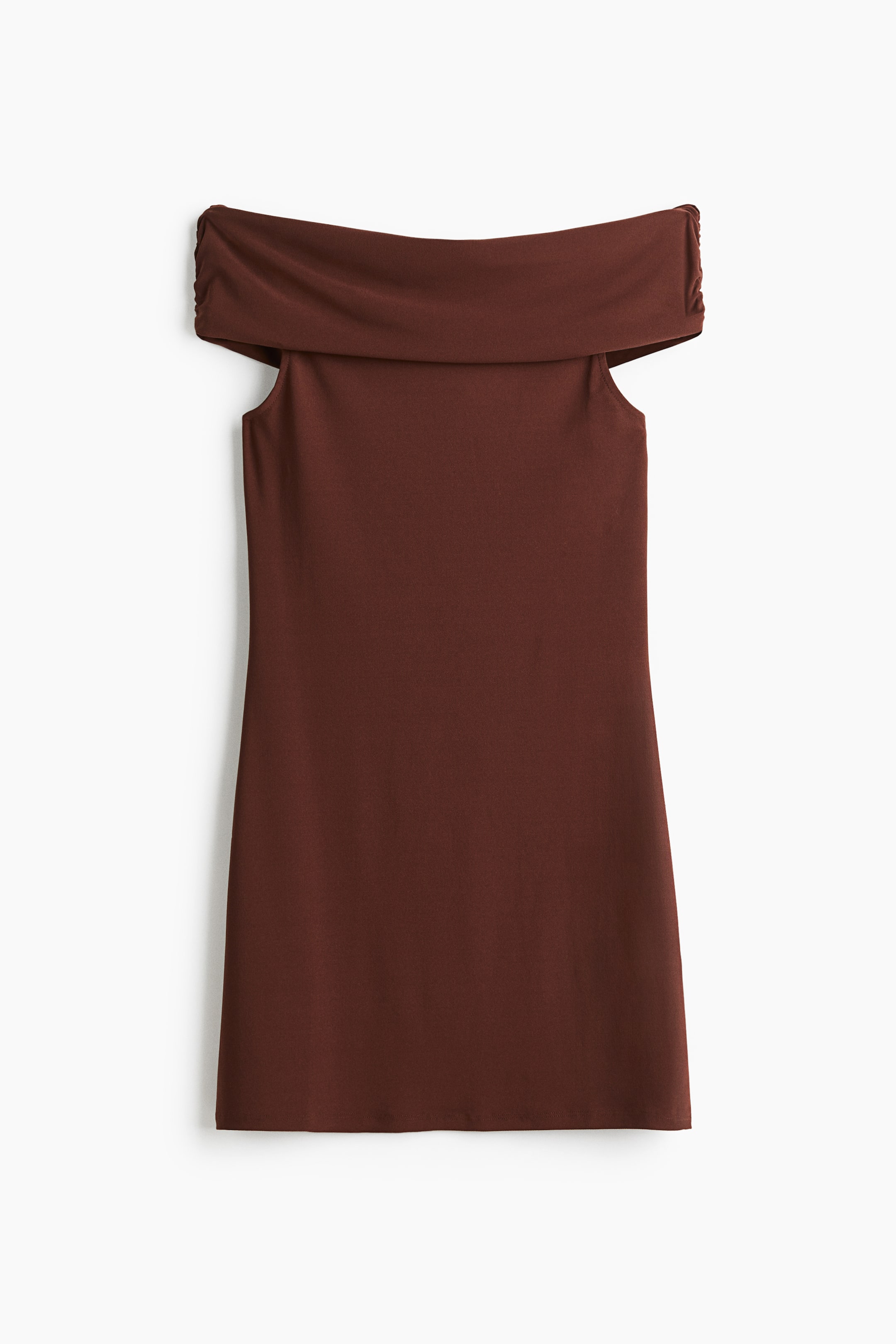 View larger image: Off The Shoulder Dress - Dark brown - Ladies | H&M AU 3