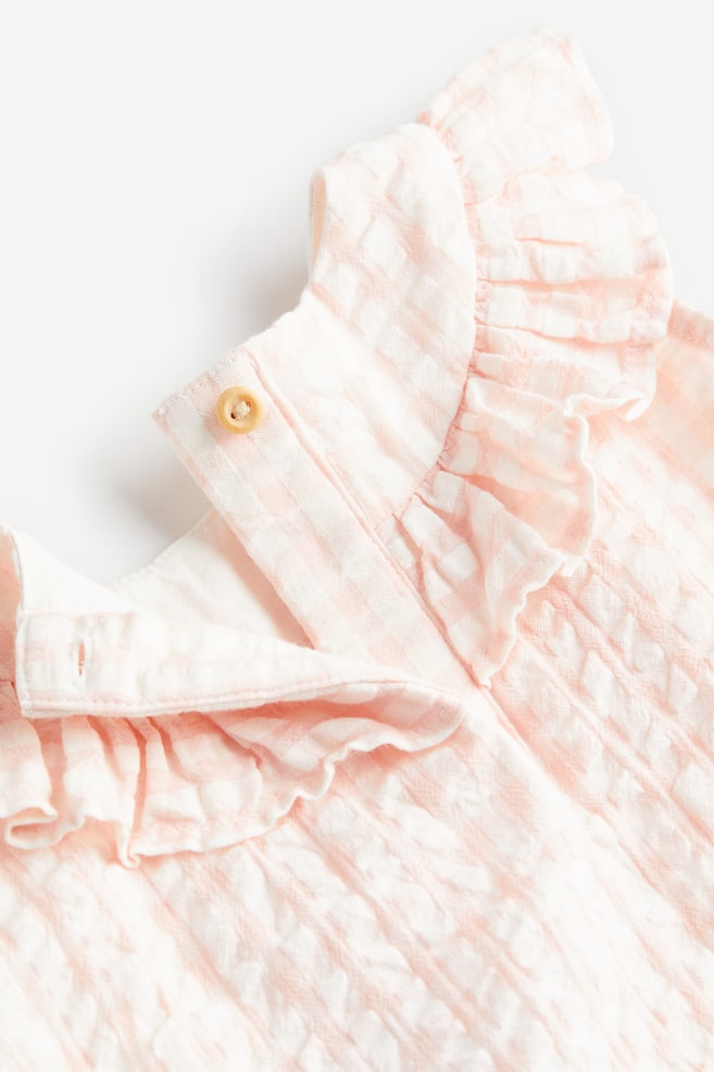 Seersucker dress - Light pink/Checked - 2