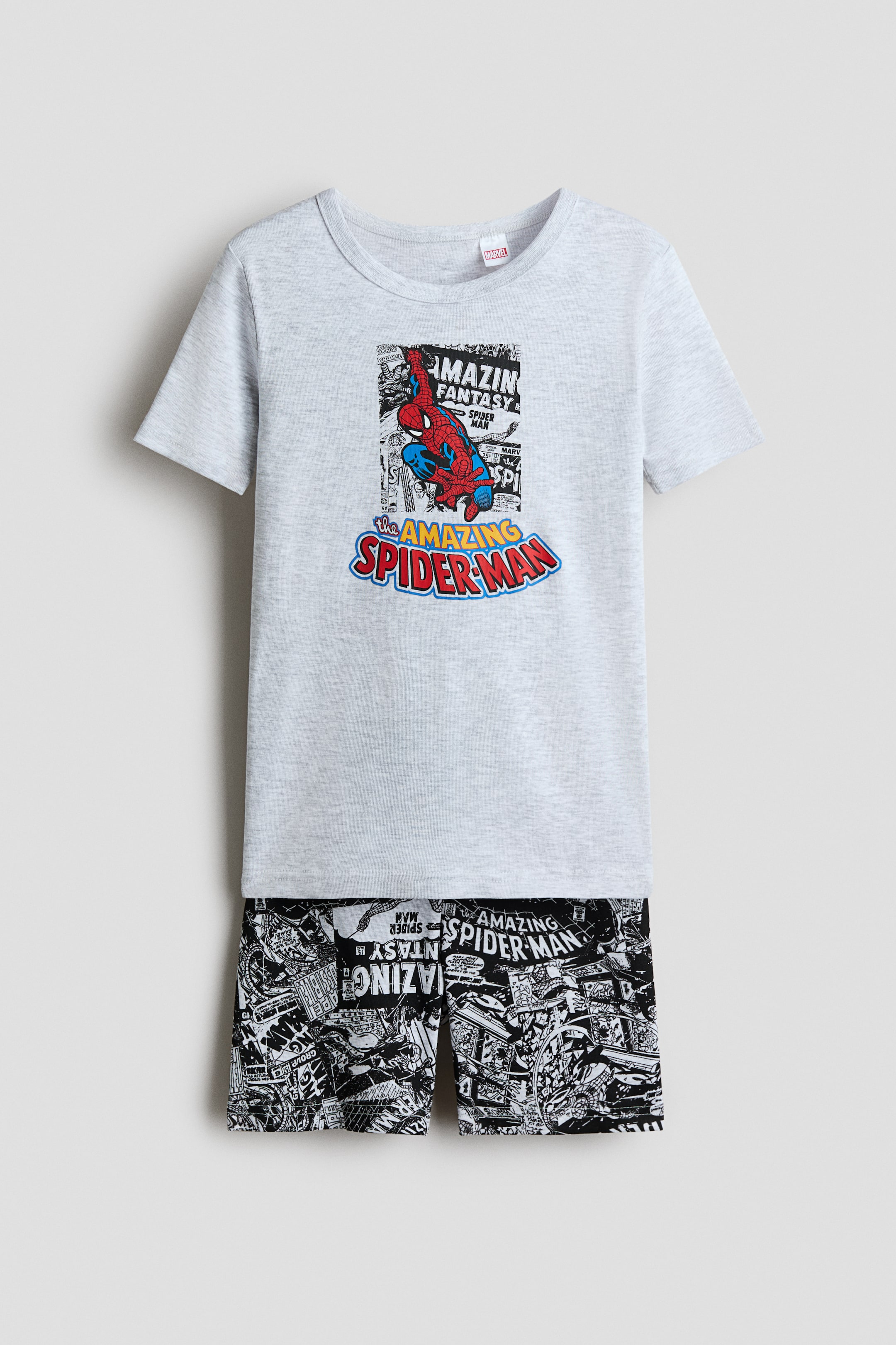 Snug-Fit Printed Cotton Pajamas