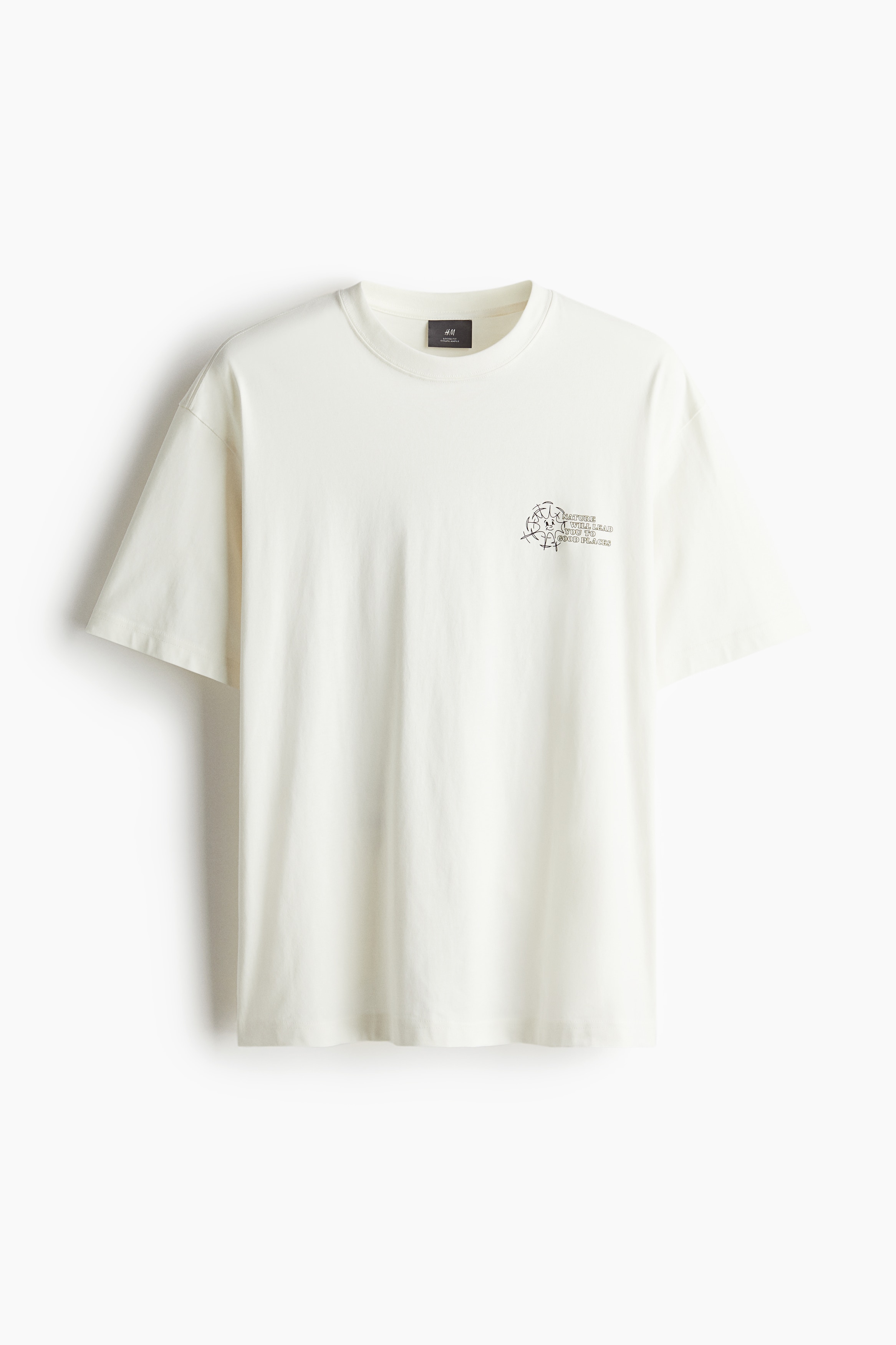 Loose Fit Printed T-shirt - Cream/Nature - Men | H&M US