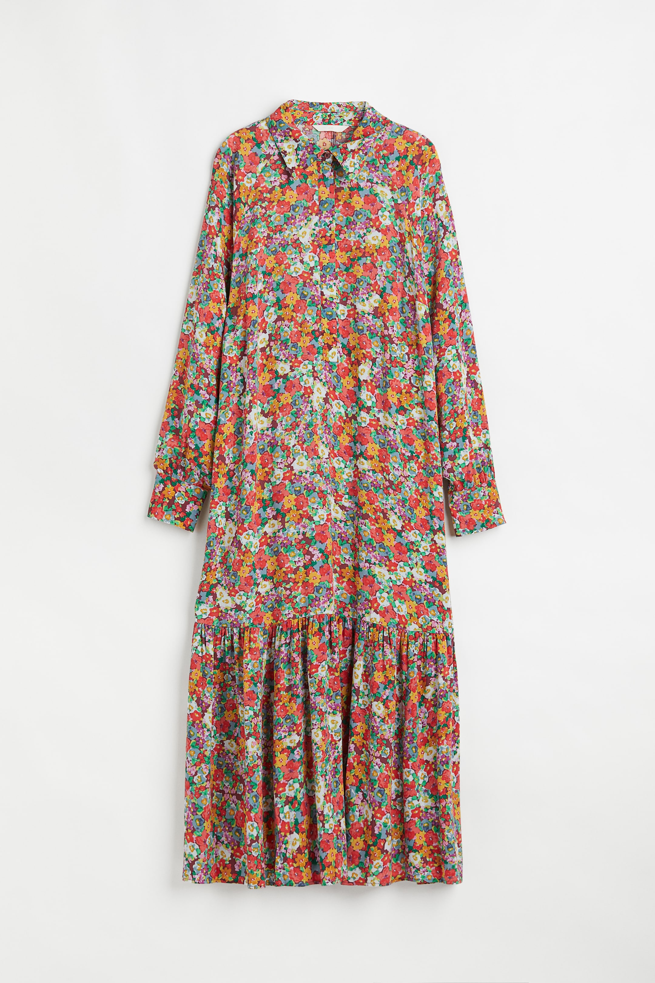 View larger image: Patterned shirt dress - Red/Floral - Ladies | H&M 1