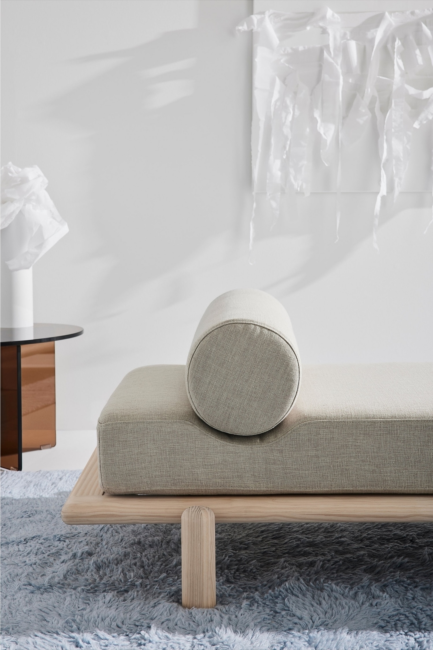 Julie Grenen Daybed - Wit Gezeept/Walnoot