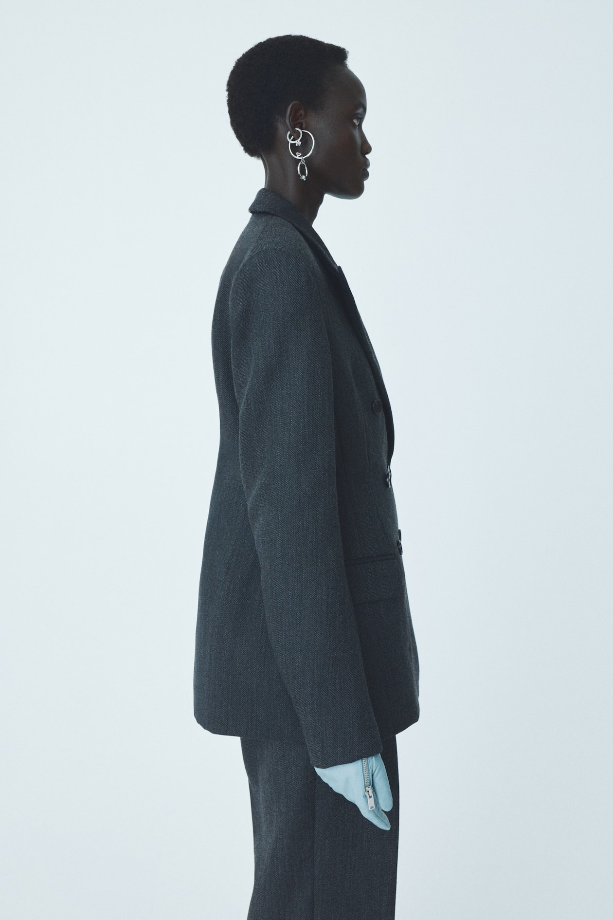 Double-Breasted Wool Blazer - image 2