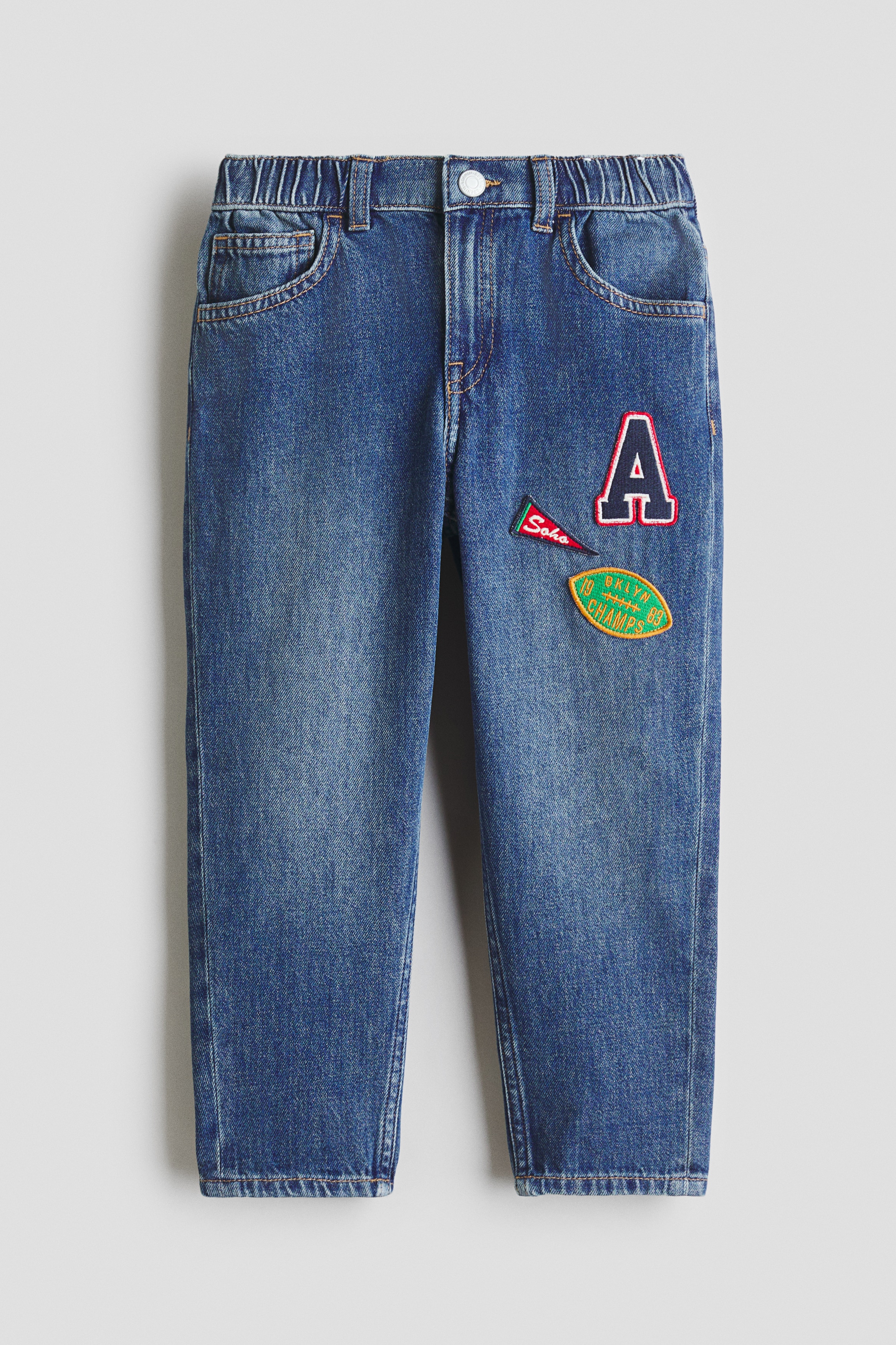 Loose Tapered Fit Jeans - Denim blue/A