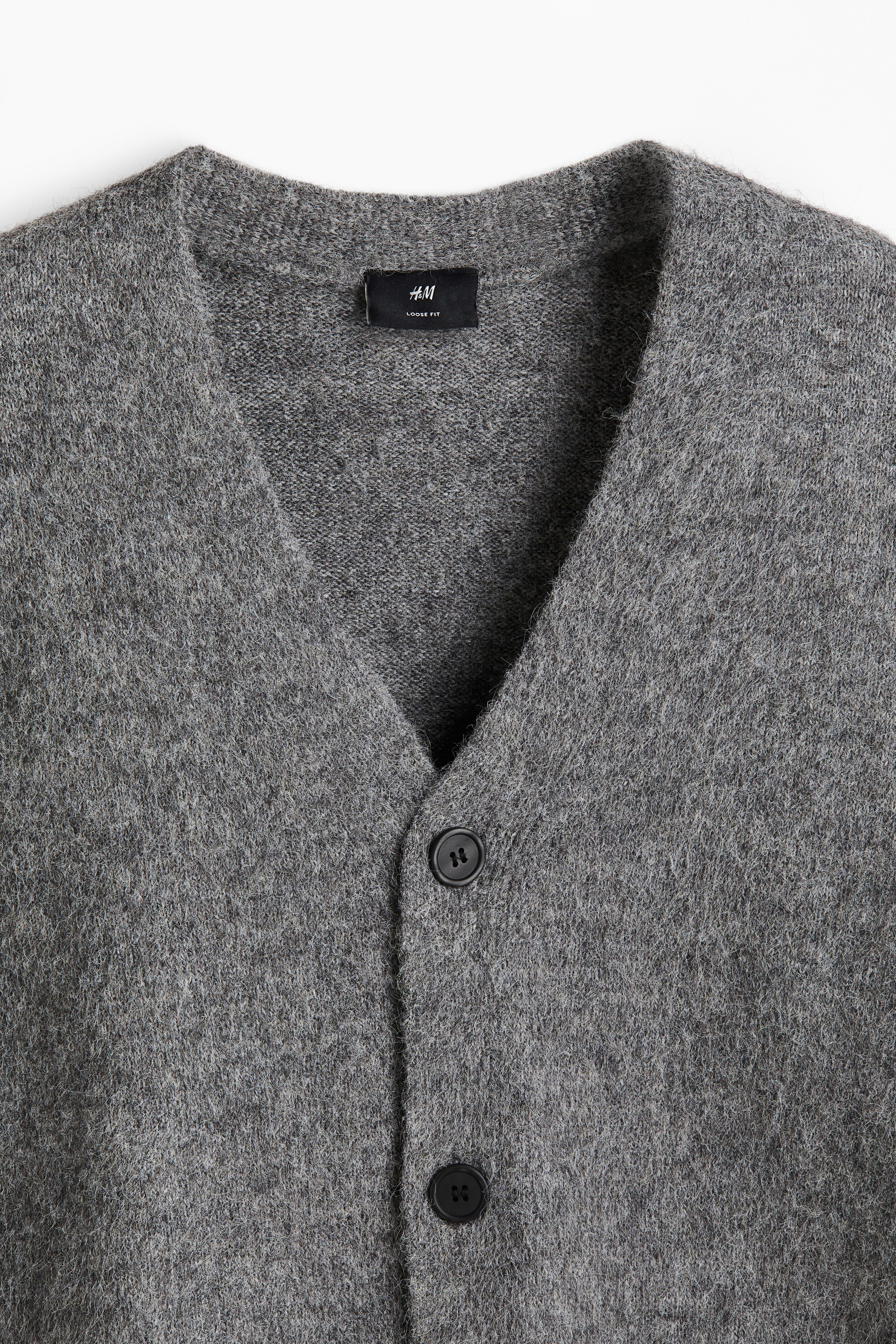 ルーズフィット ファジーカーディガン - ブラック - Men | H&M JP