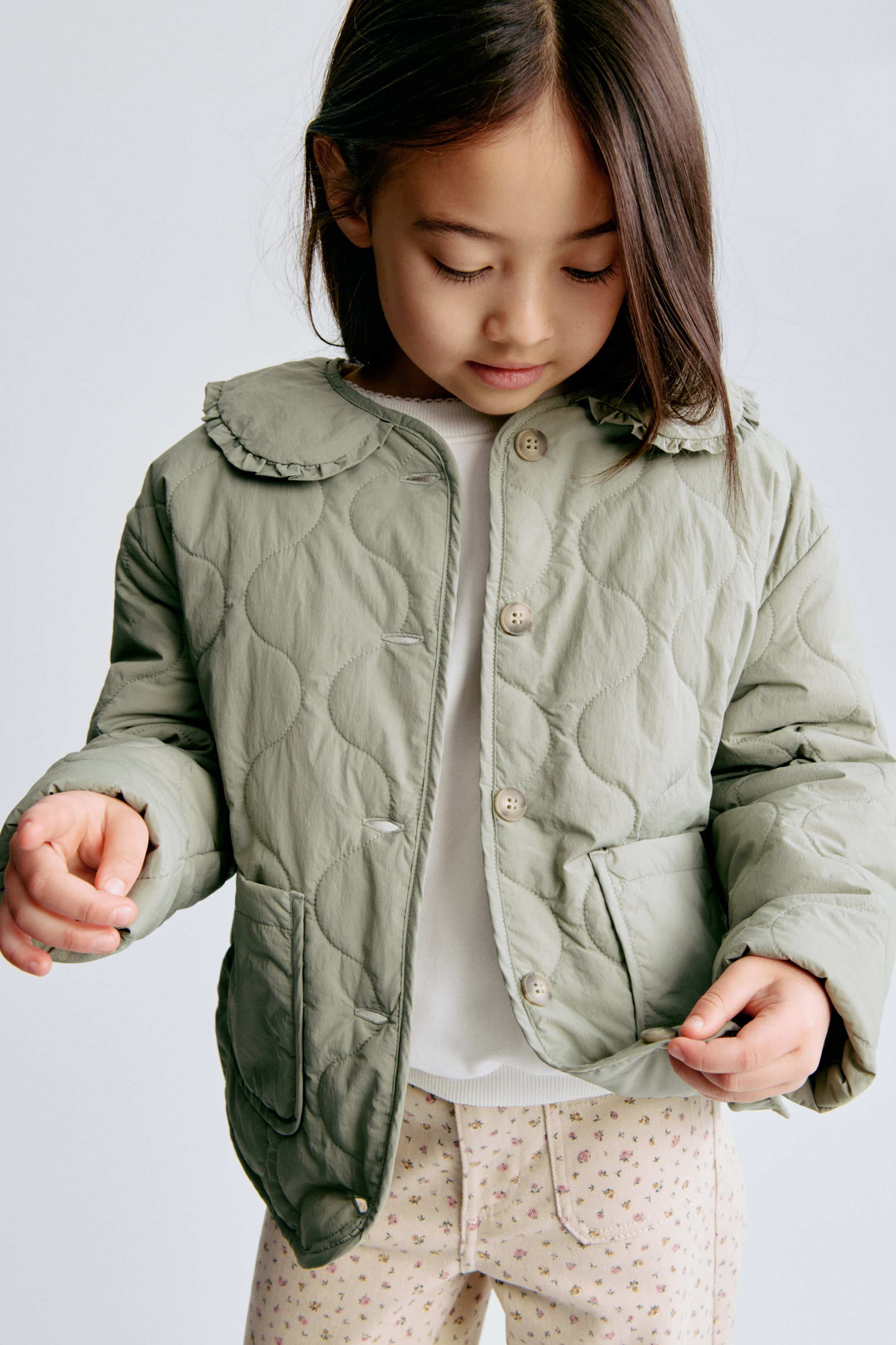 Se større billede: Quiltet jakke - Lys kakigrøn - BØRN | H&M DK 2