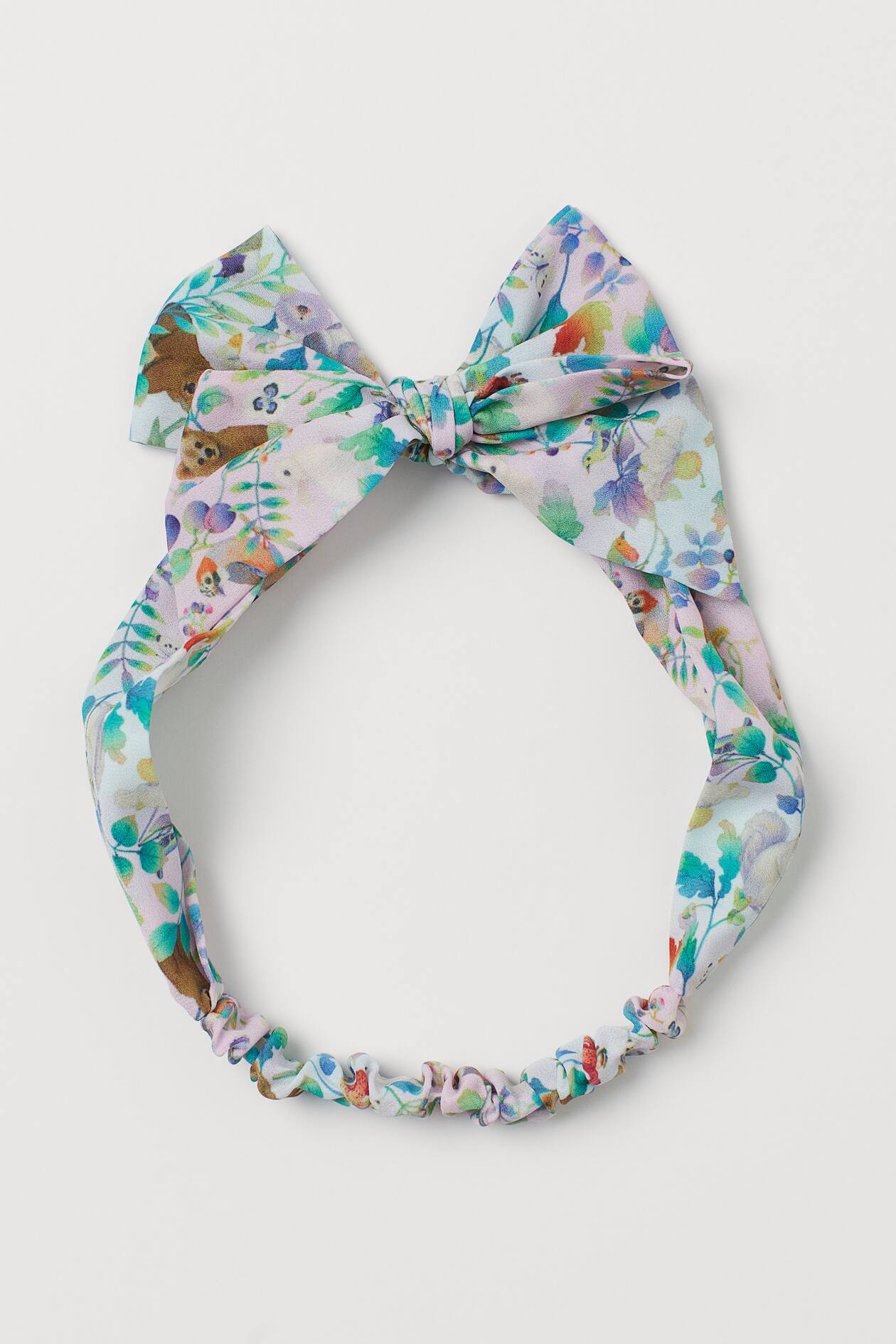 Patterned Hairband - Light Purple Forest Animals - Kids 