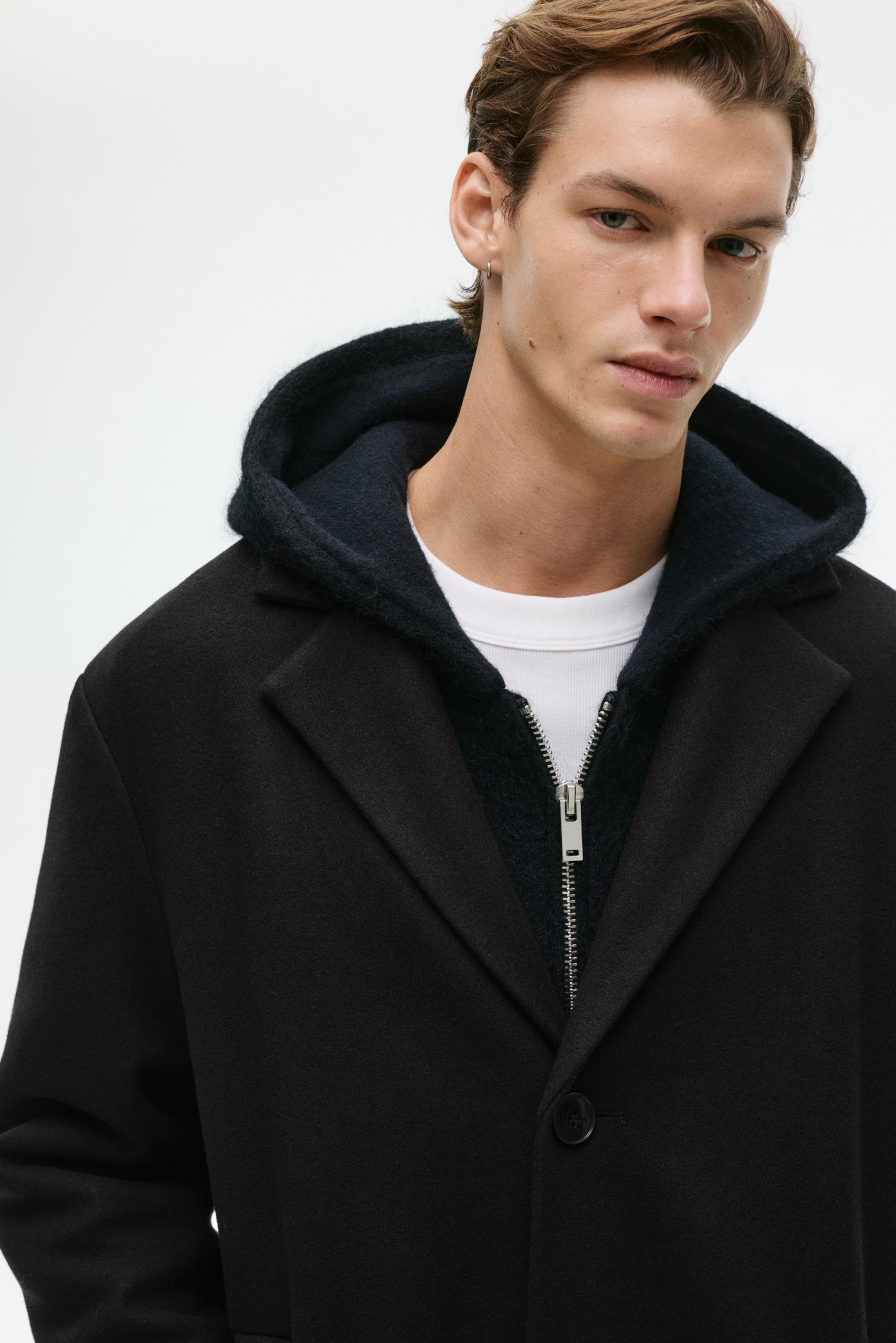 拡大画像を表示: シングルブレストコート - Black - Men | H&M JP 2