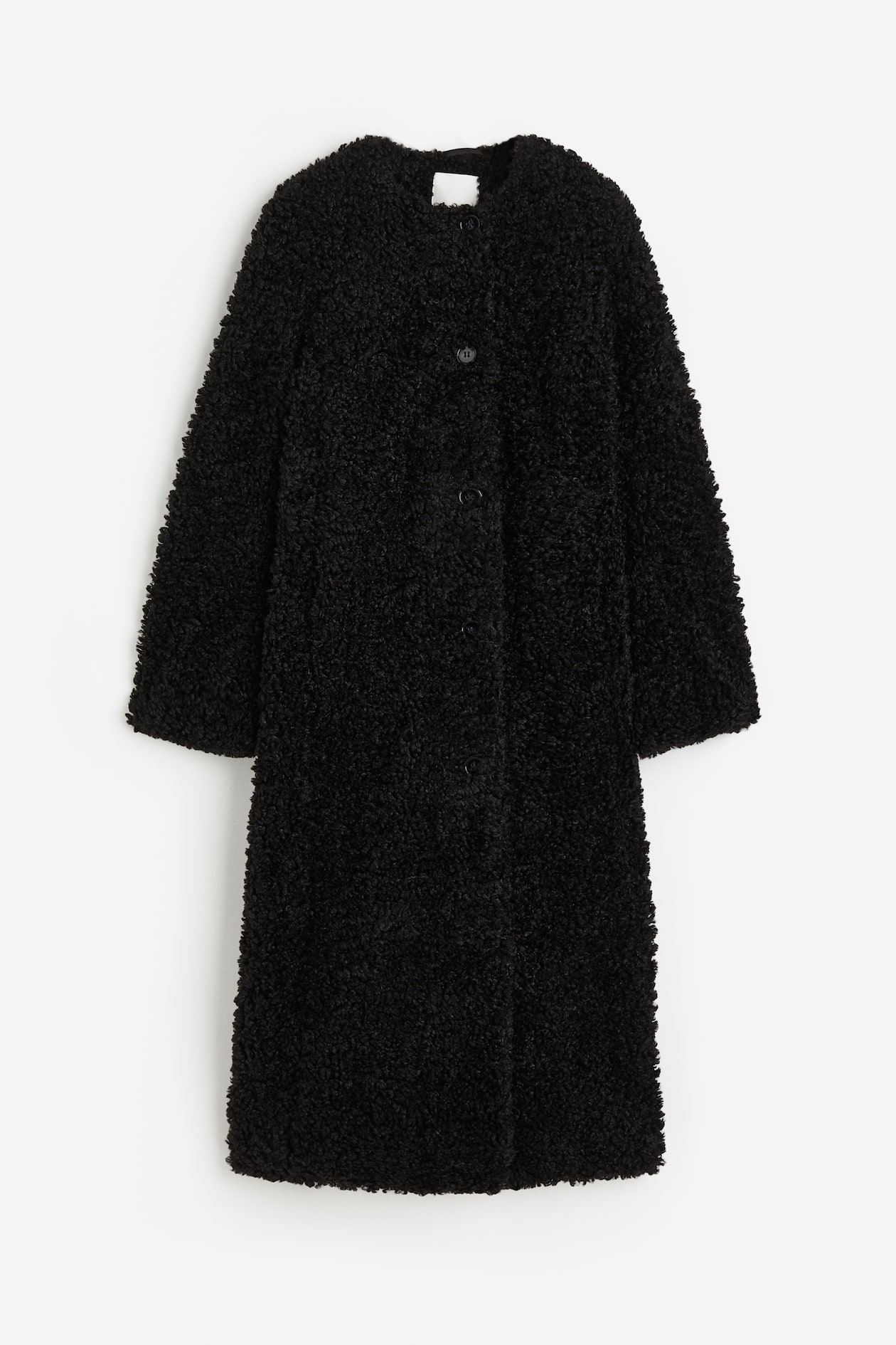 Teddy coat Black Ladies H&M