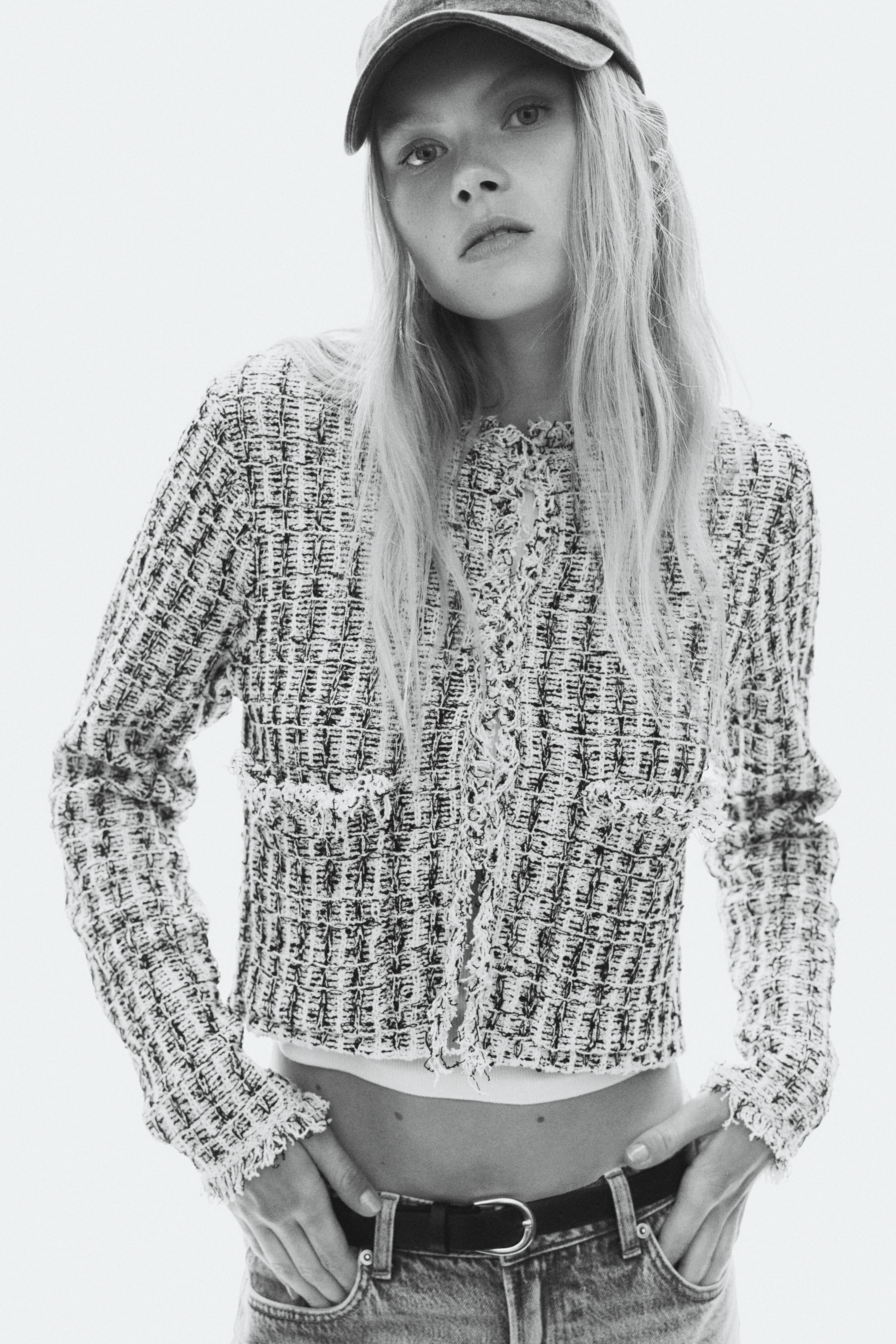 Chandail en tricot bouclette