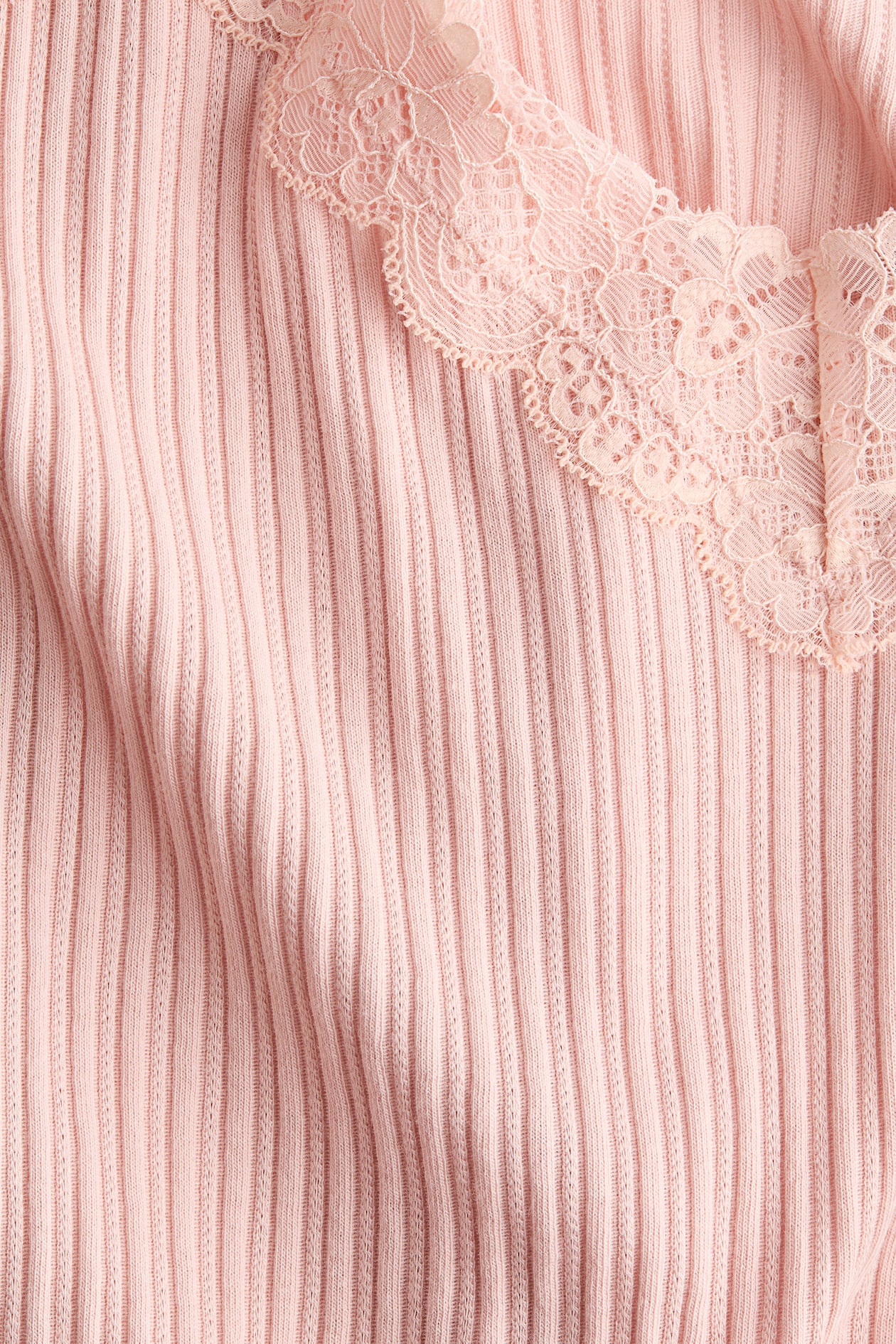 Lace-Trimmed Pointelle-Knit Top - image 2