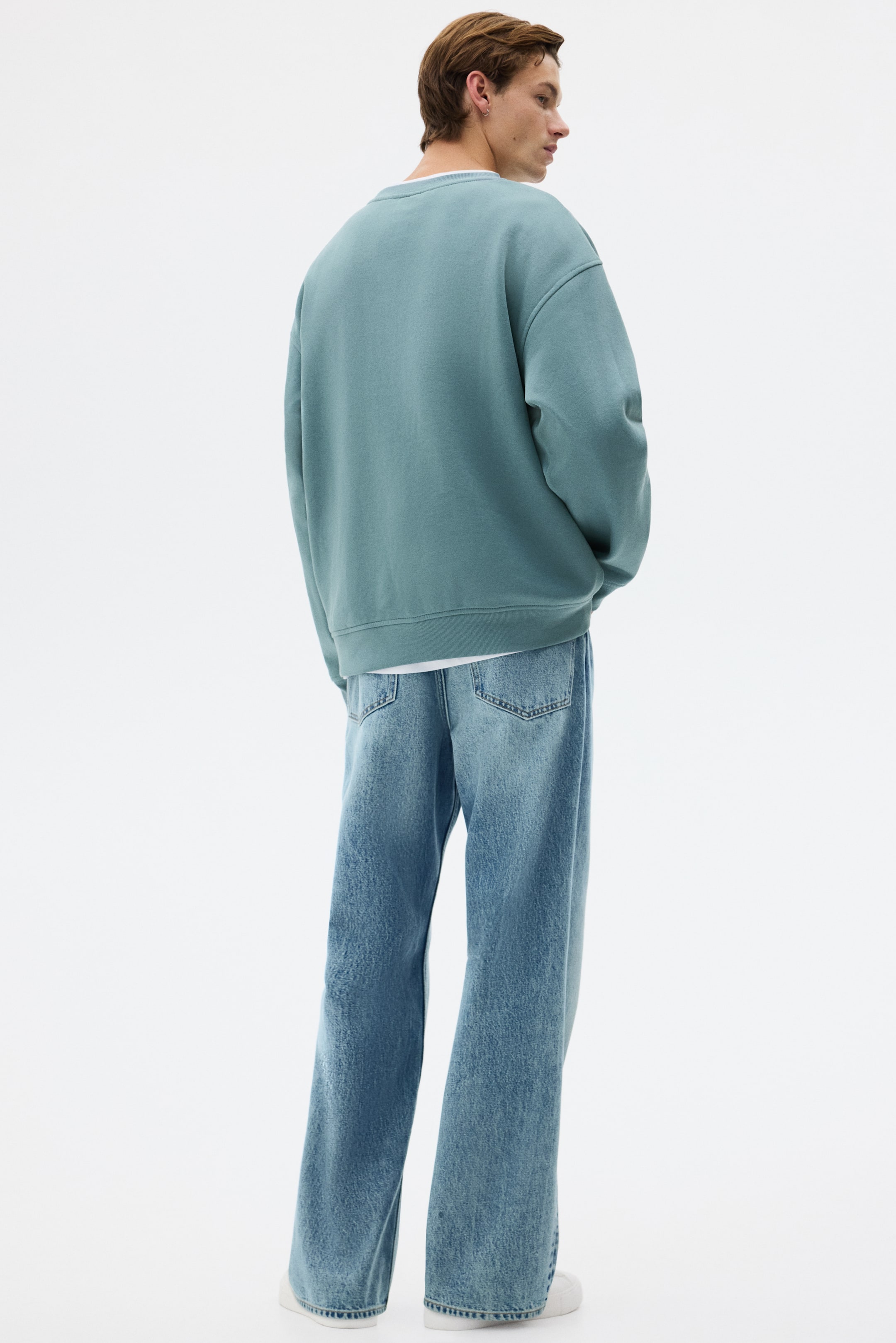 Ingrandisci l'immagine: Felpa Loose Fit - Blu petrolio - UOMO | H&M CH 3