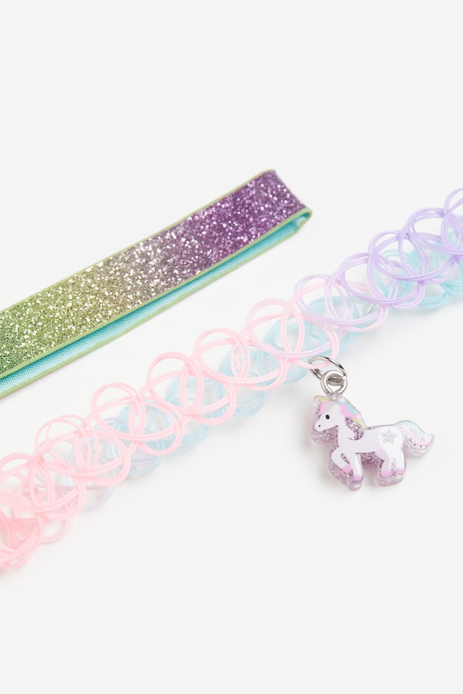2-pack necklaces - Purple/Unicorn/Pink/Heart - 2
