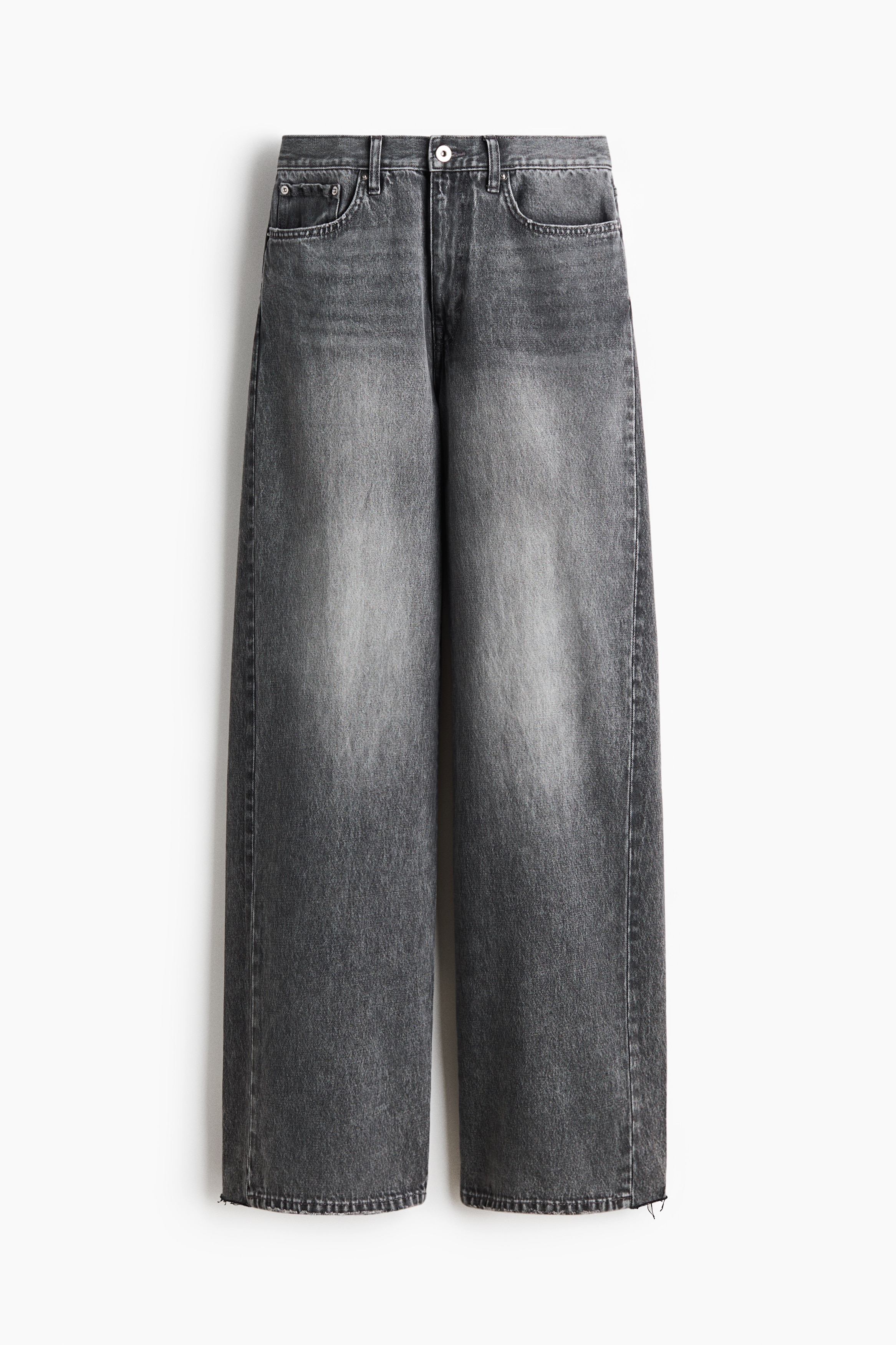 Straight Regular Waist Jeans - Denimgrau/Denimblau