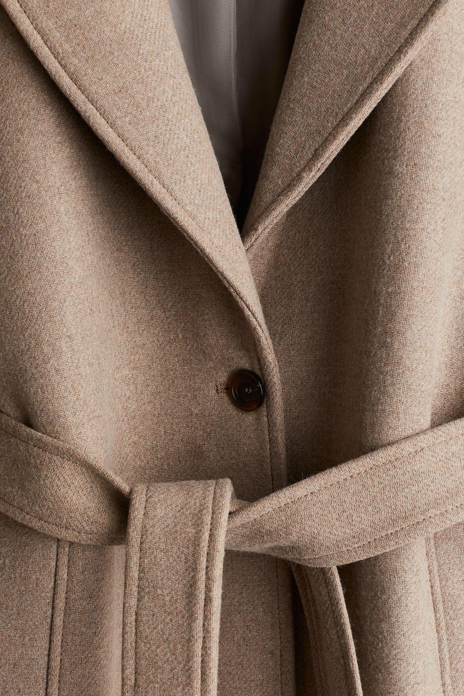 Wool-blend maxi coat - Beige - 6