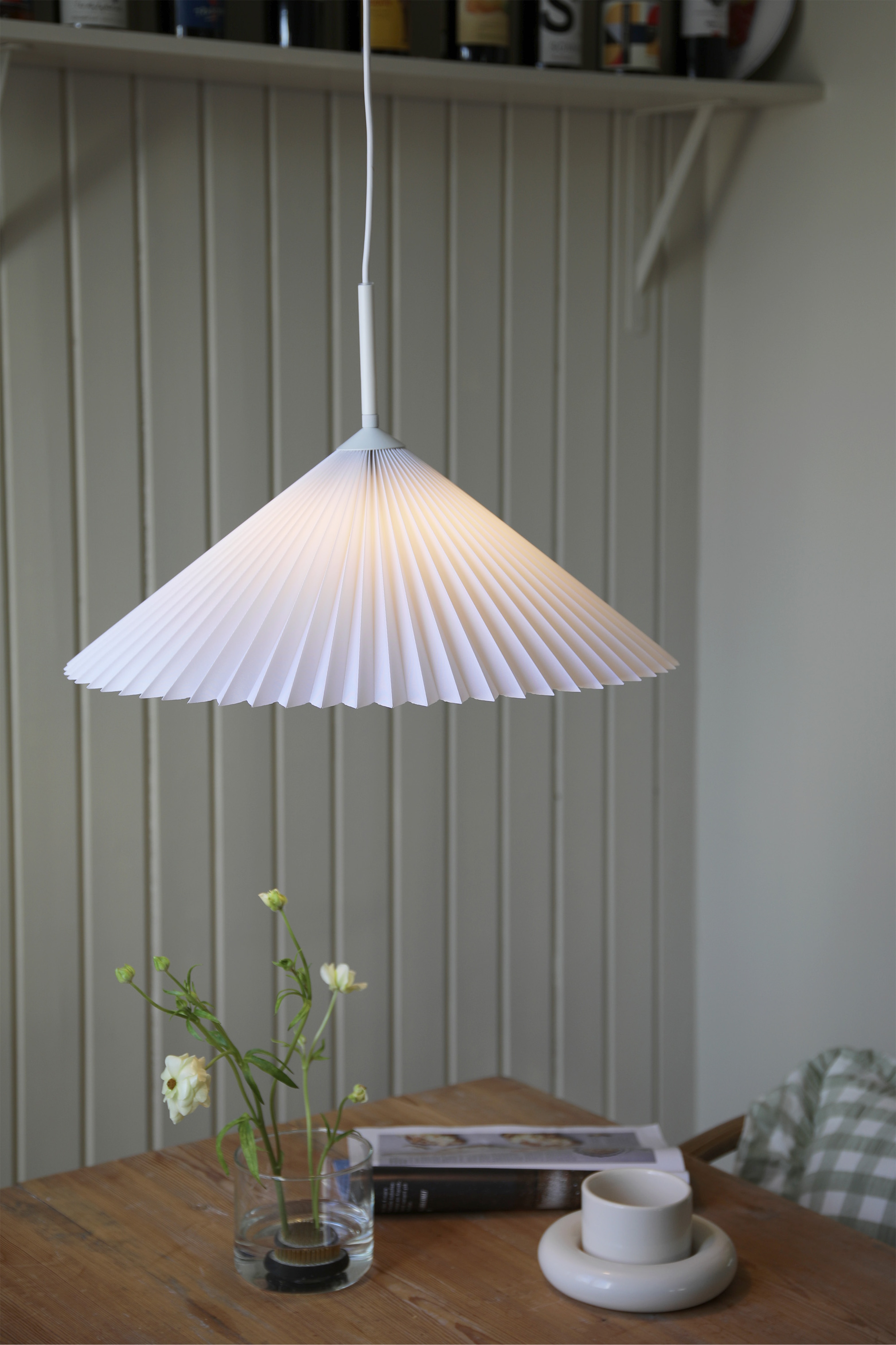 Plisado Lámpara De Techo - Blanco