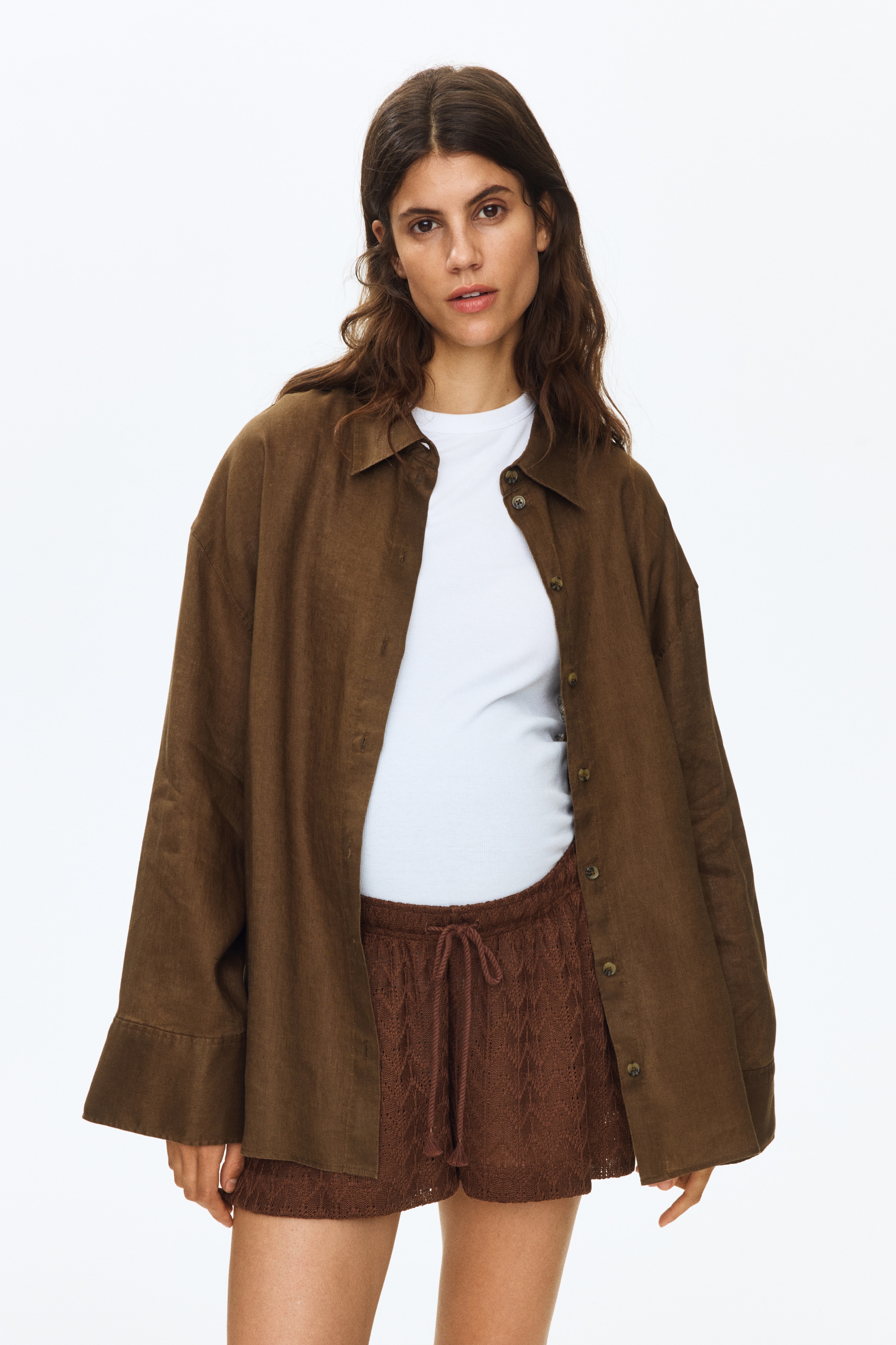 MAMA Pointelle-Knit Drawstring Shorts from H&M - $39.99