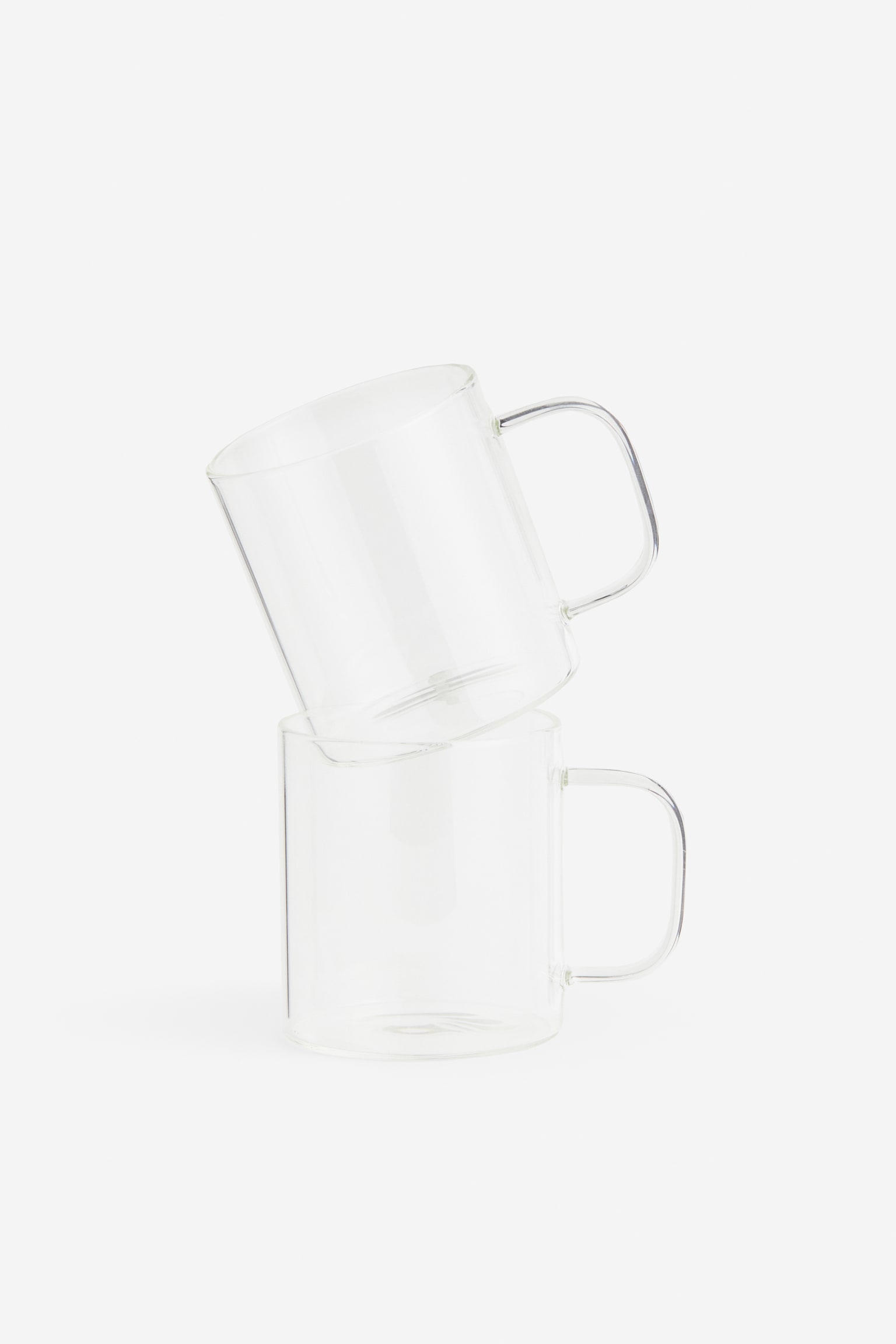 2-pack glass mugs - Clear glass - 4