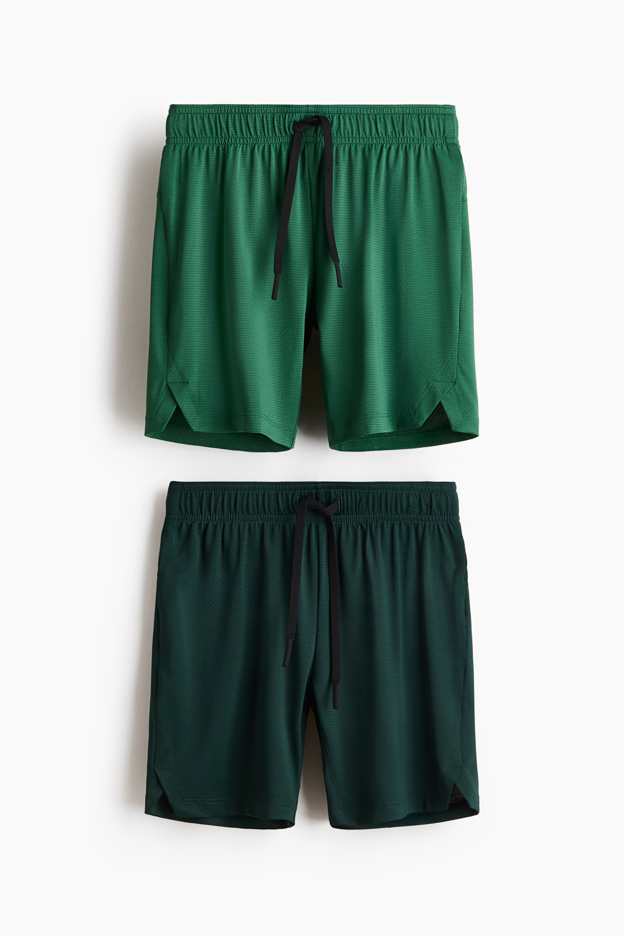 View larger image: 2-pack sports shorts with DryMove™ - Dark green/Green - Kids | H&M 1