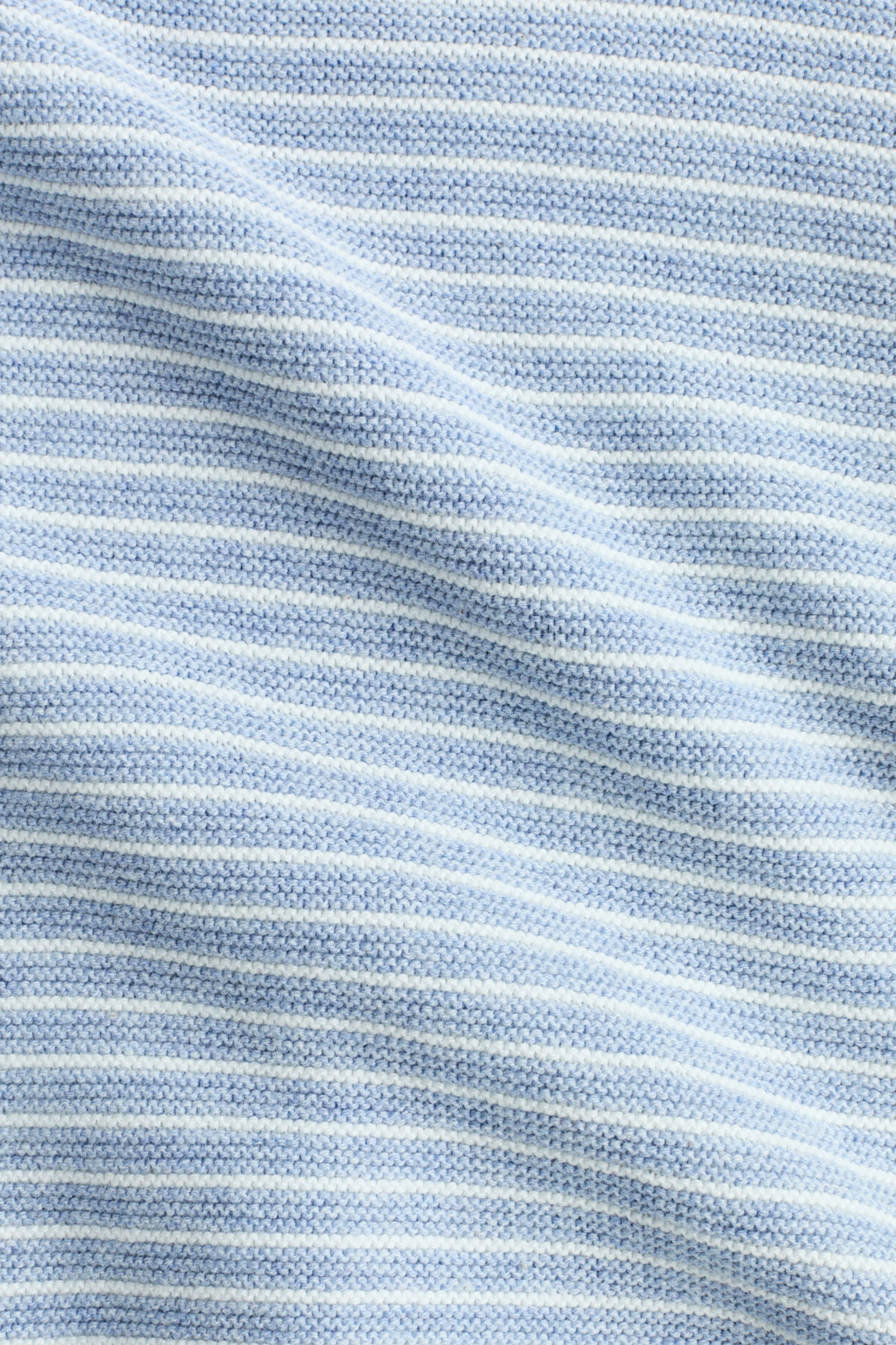 Ensemble 2 pièces en maille fine de coton - Bleu clair/Crème/neps - 4