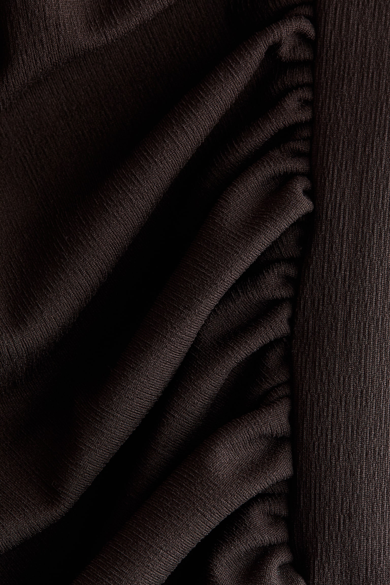 Женский топ H&M Draped Turtleneck Top, цвет: Тёмный коричневый — фото 6
