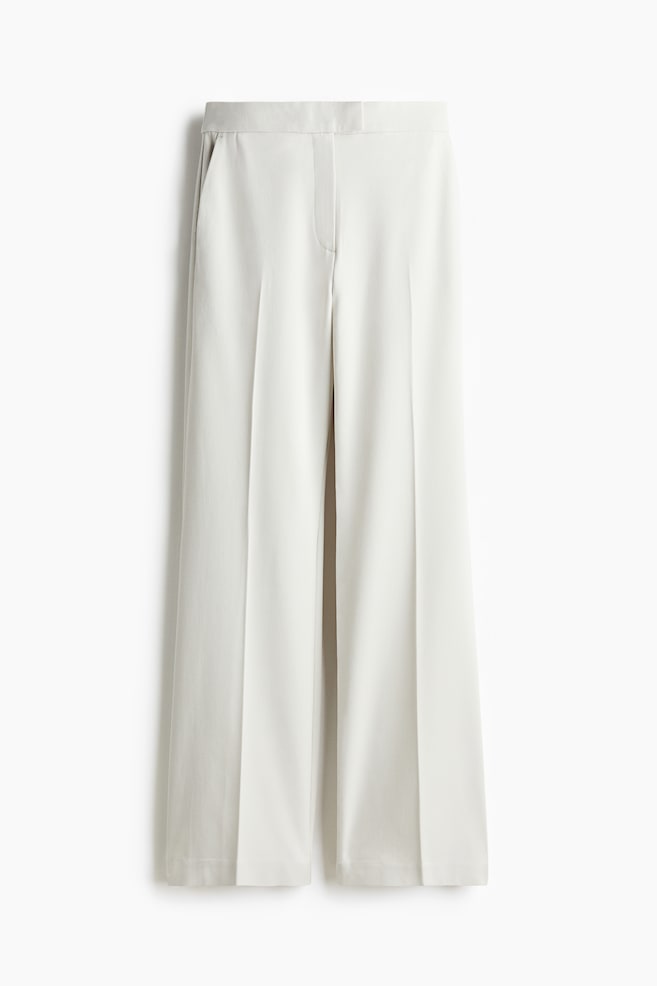 Bootcut broek - Lichtbeige/Bruin - 1