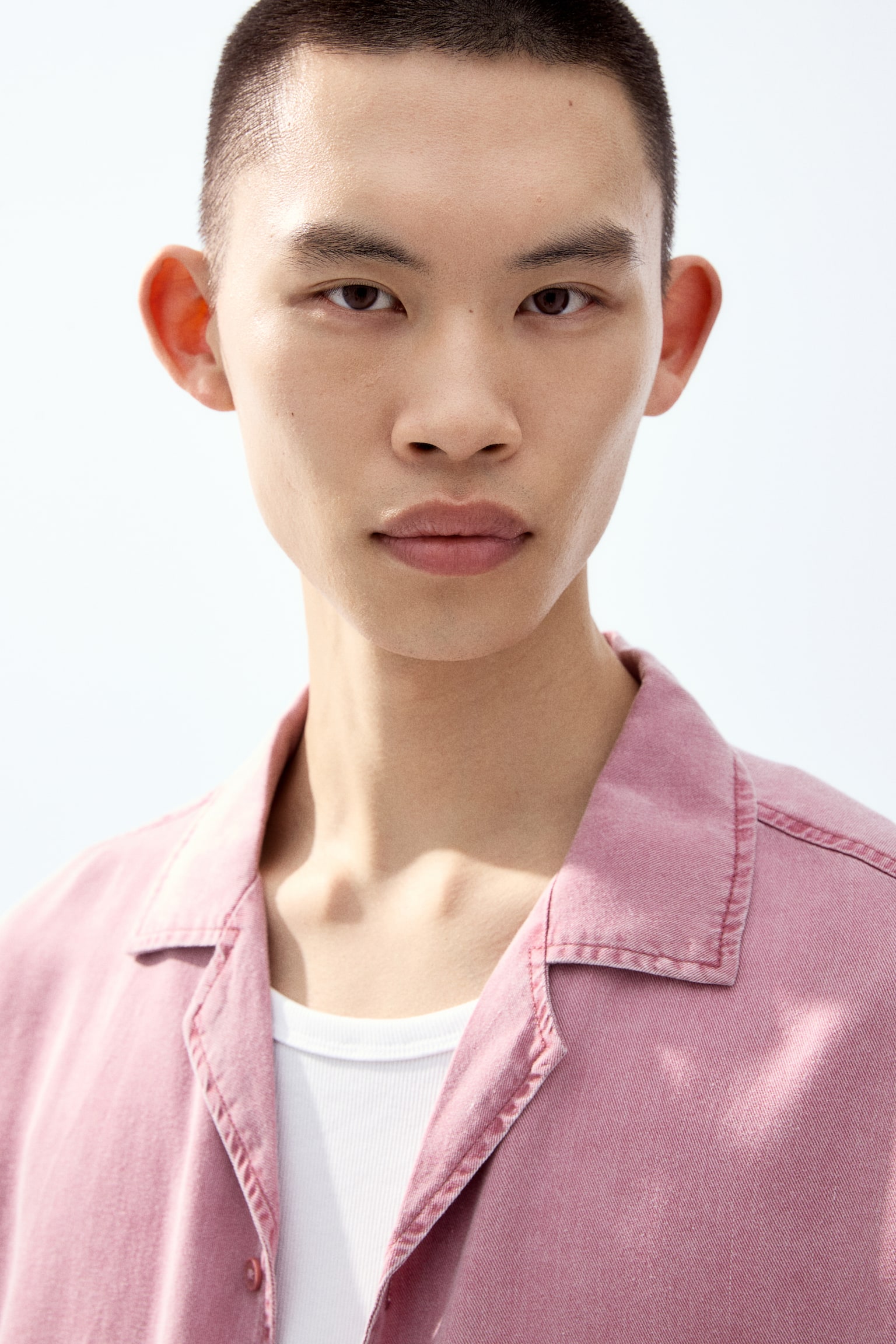 Loose Fit Resort shirt - Dark pink/Light denim blue/Denim grey - 6