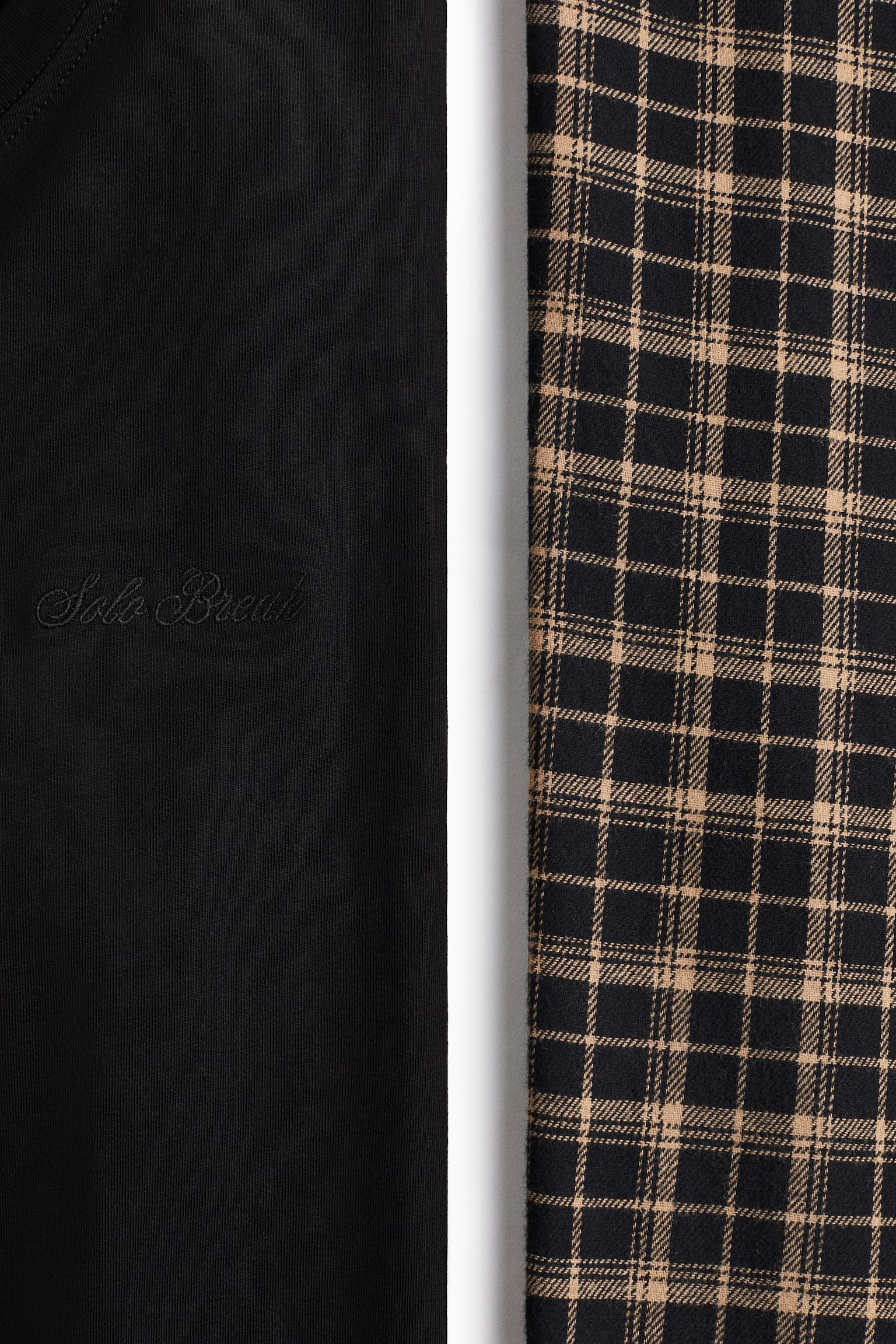 Cotton pyjama top and bottoms - Black/Beige checked/Navy blue/Checked/White/Checked/Burgundy/Checked - 3
