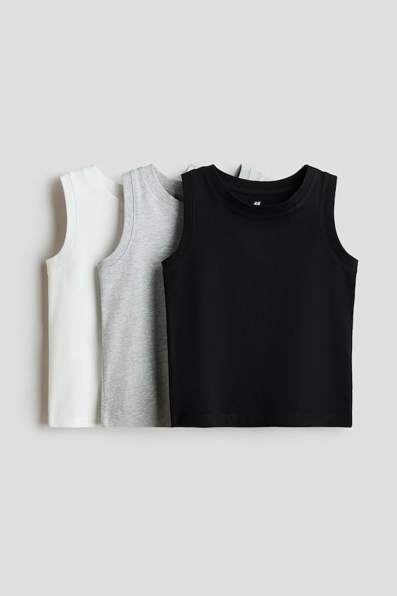 Детские топы H&M 3-Pack Cotton Tank Tops