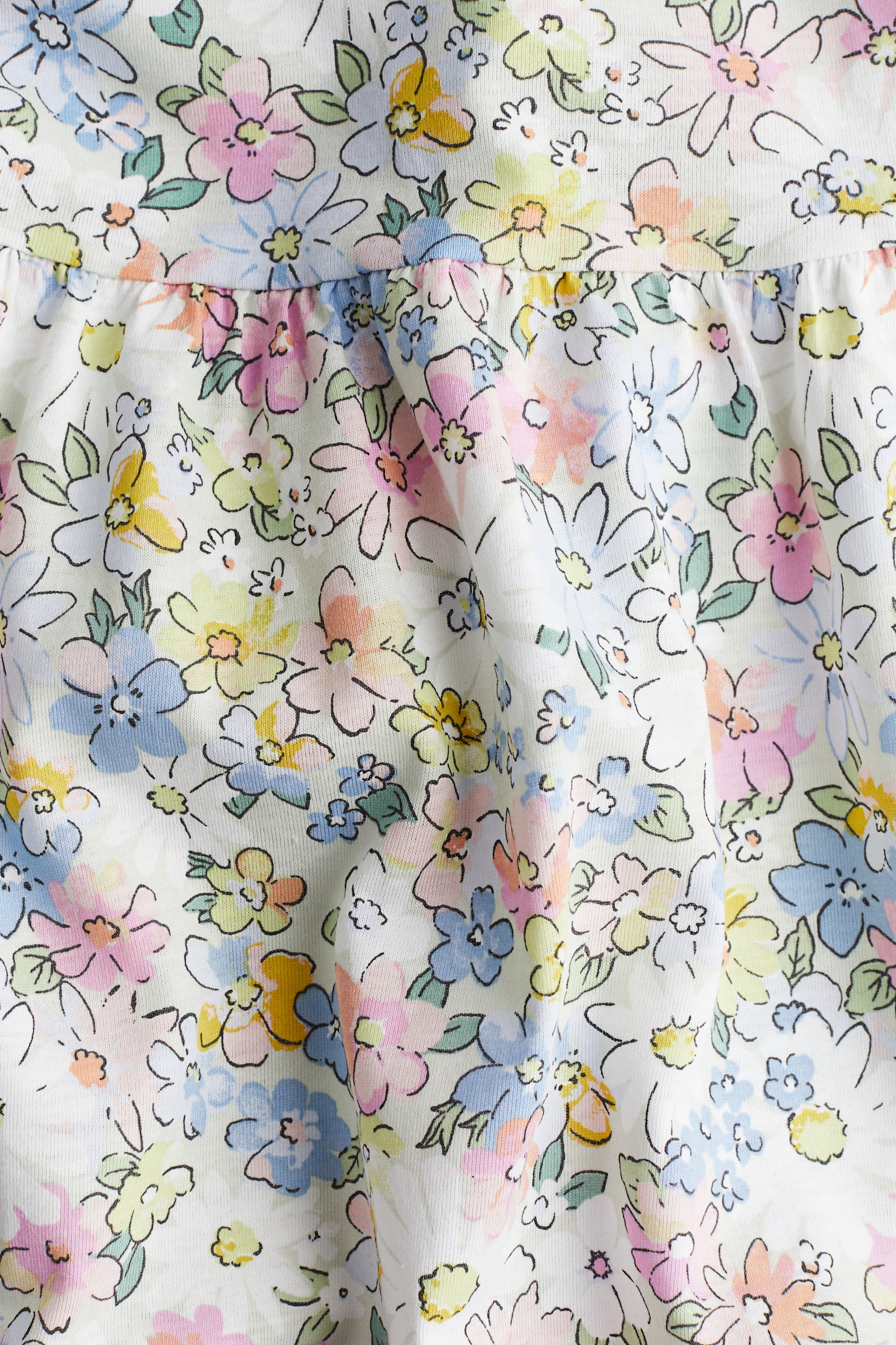 Pattern Cotton Dress - White/Floral/White/Ice creams/White/Floral/Pink/Floral/White/Hearts/White/Butterflies/Light pink/Pattern/Powder pink/Bunnies/Light pink/Gradient/Pink/Lemons/Light blue/Cherries/Black/Unicorns/Light purple/Unicorns/Pink/Stripe/White/Spot/White/Hearts/Pink/Unicorns/Light purple/Butterflies/Light beige/Floral/Light blue/Dogs/Dark grey/Bows - 2