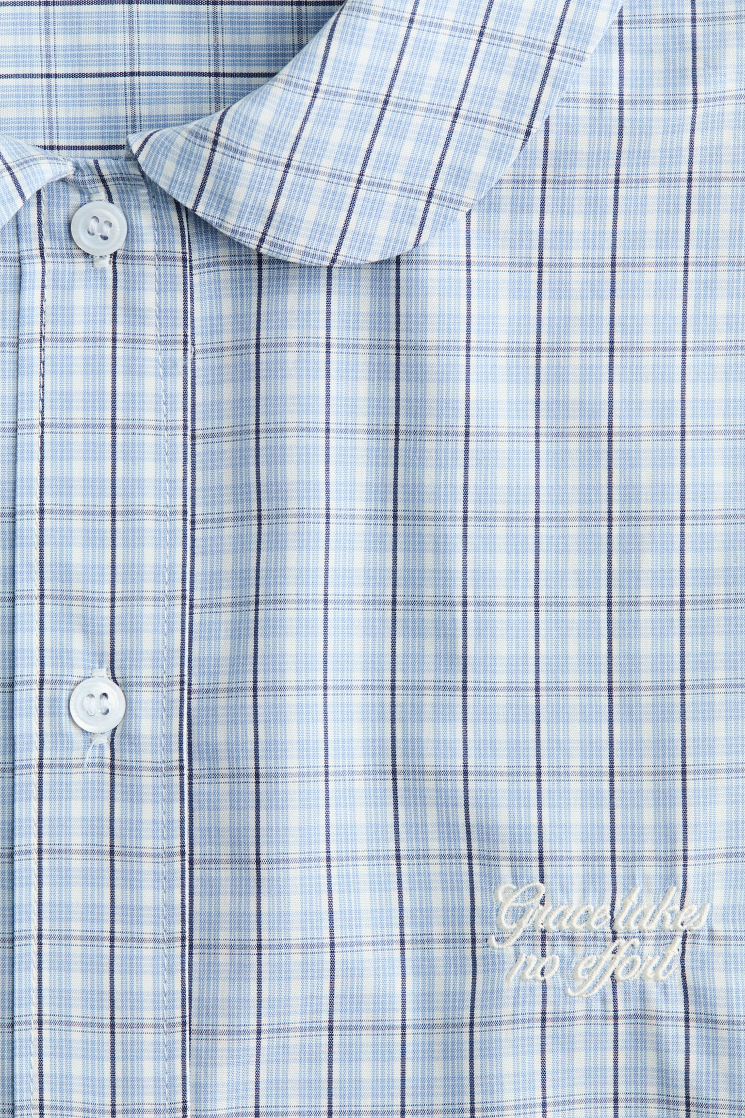 Cotton poplin shirt - Light blue/Checked/Beige/Checked/Brown/Checked - 3