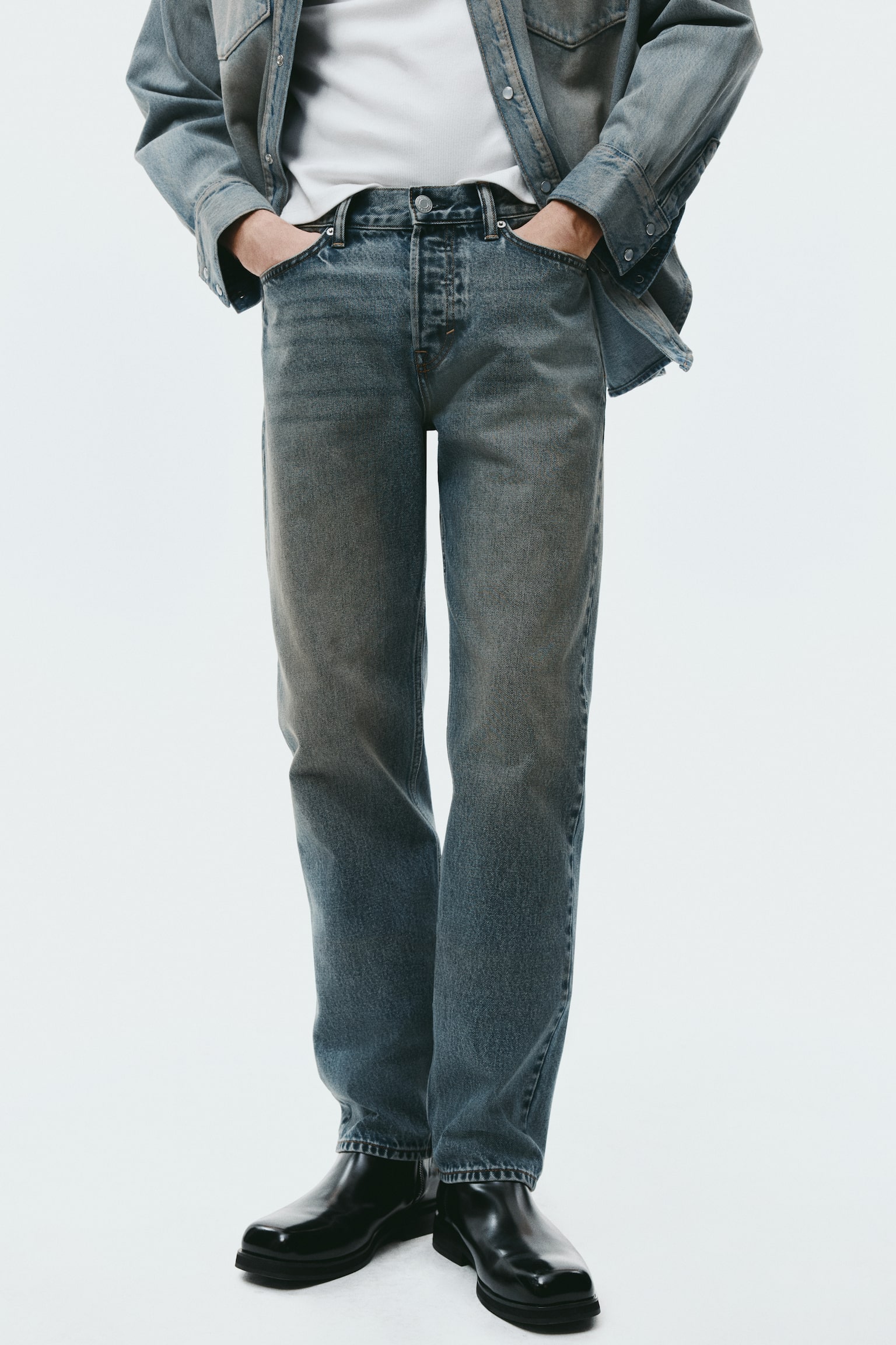 Original Straight Jeans - Denim blue/White/Dark denim blue/Denim black - 3