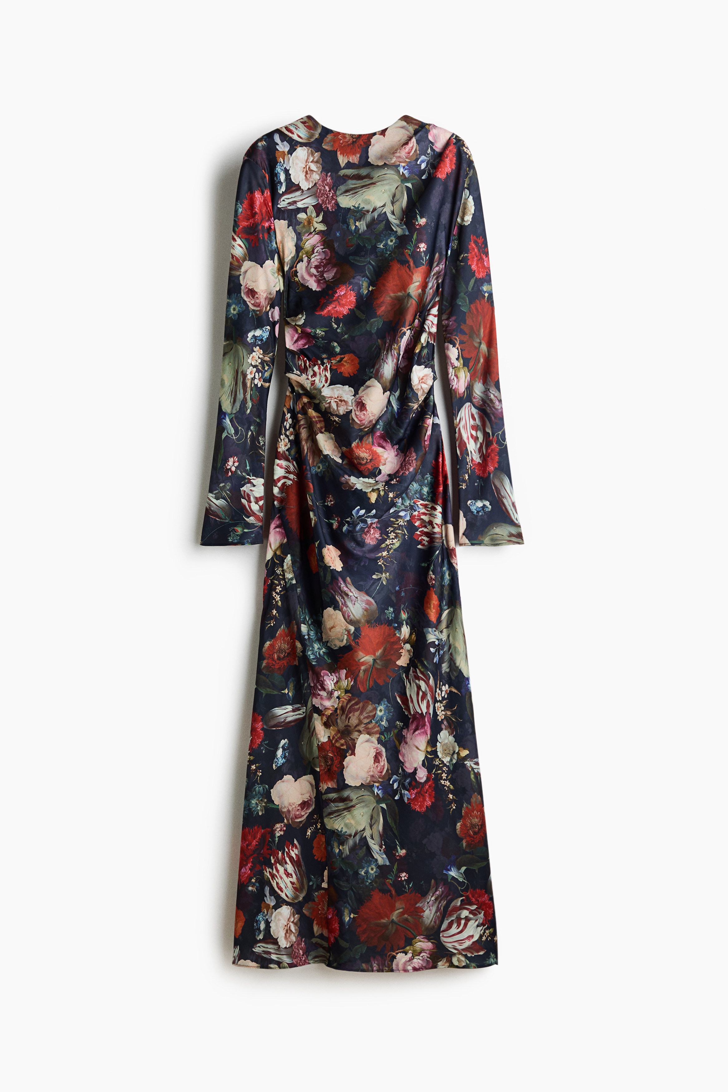 Vestido drapeado con diseño