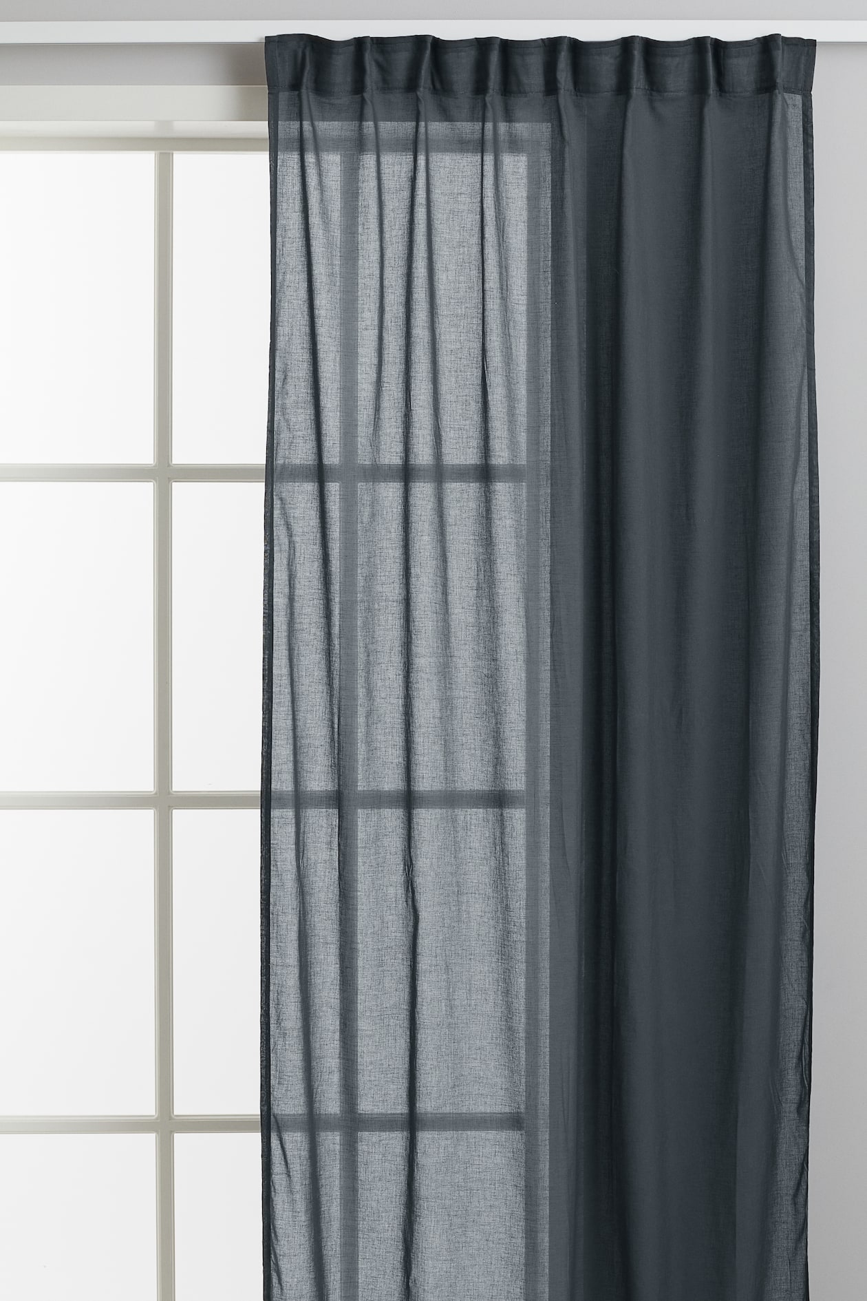 2pack airy multiway curtains Dark grey Home All H&M GB