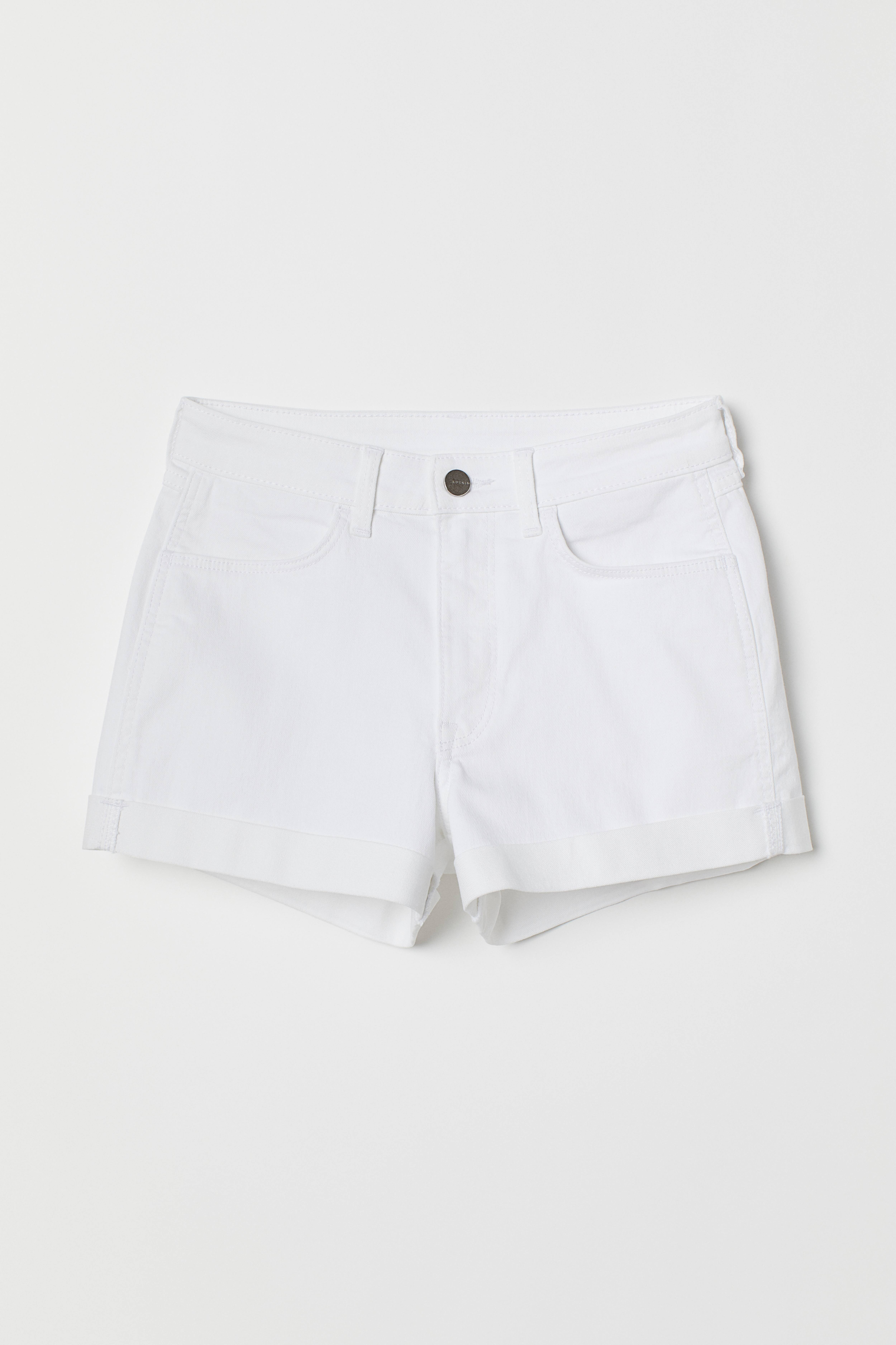 Short vaquero fashion blanco