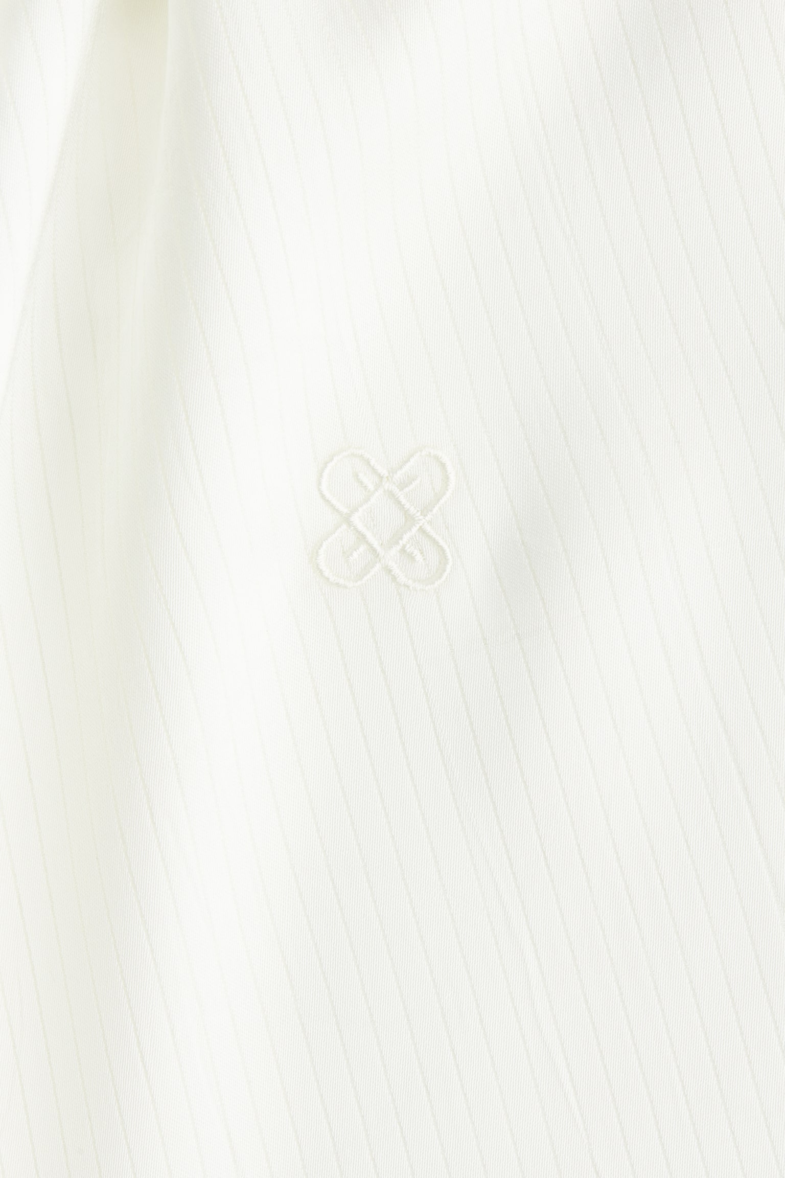 Tie-detail shirt - 화이트/블루/스트라이프 - 7