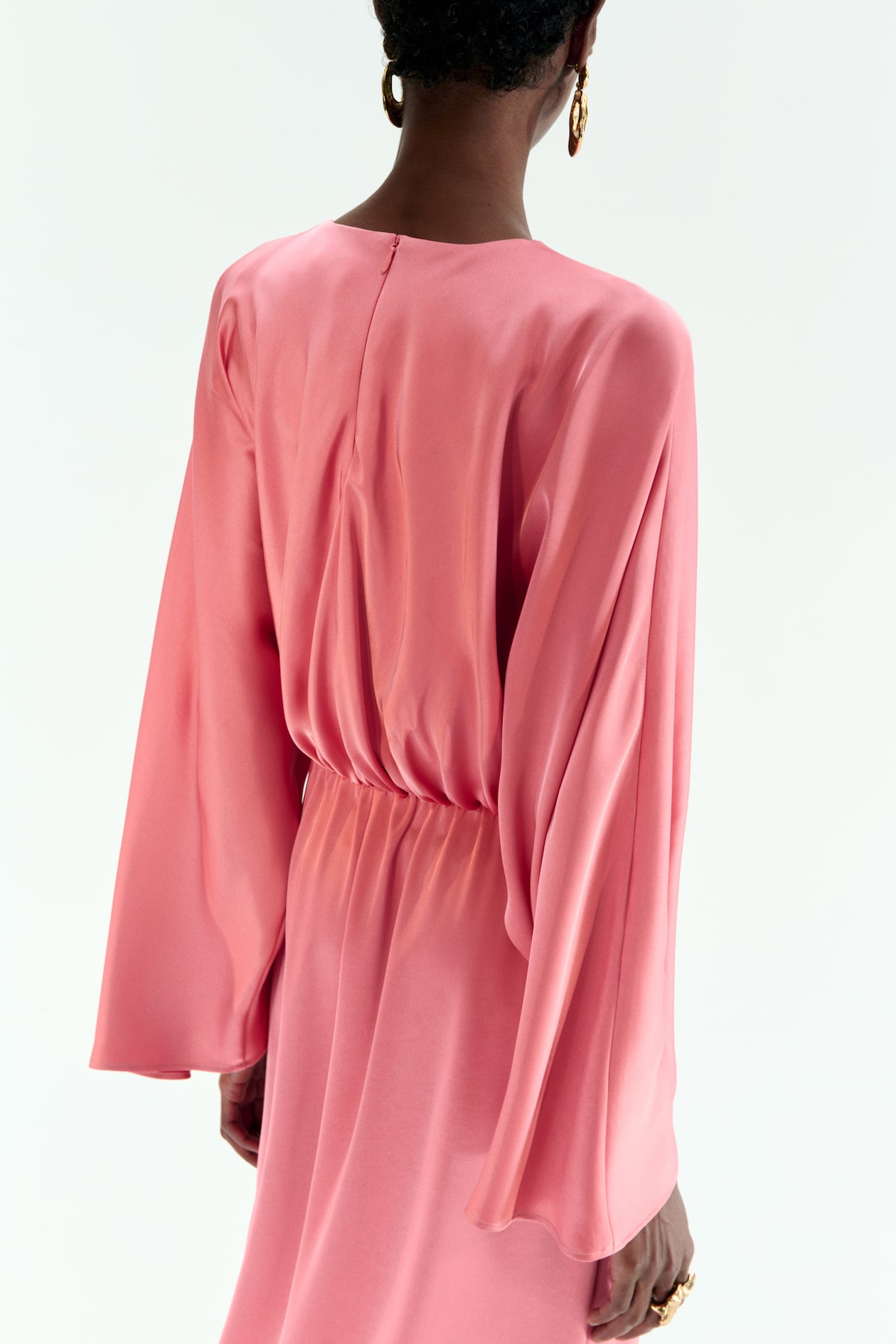 Twist-Detail Satin Dress - image 3