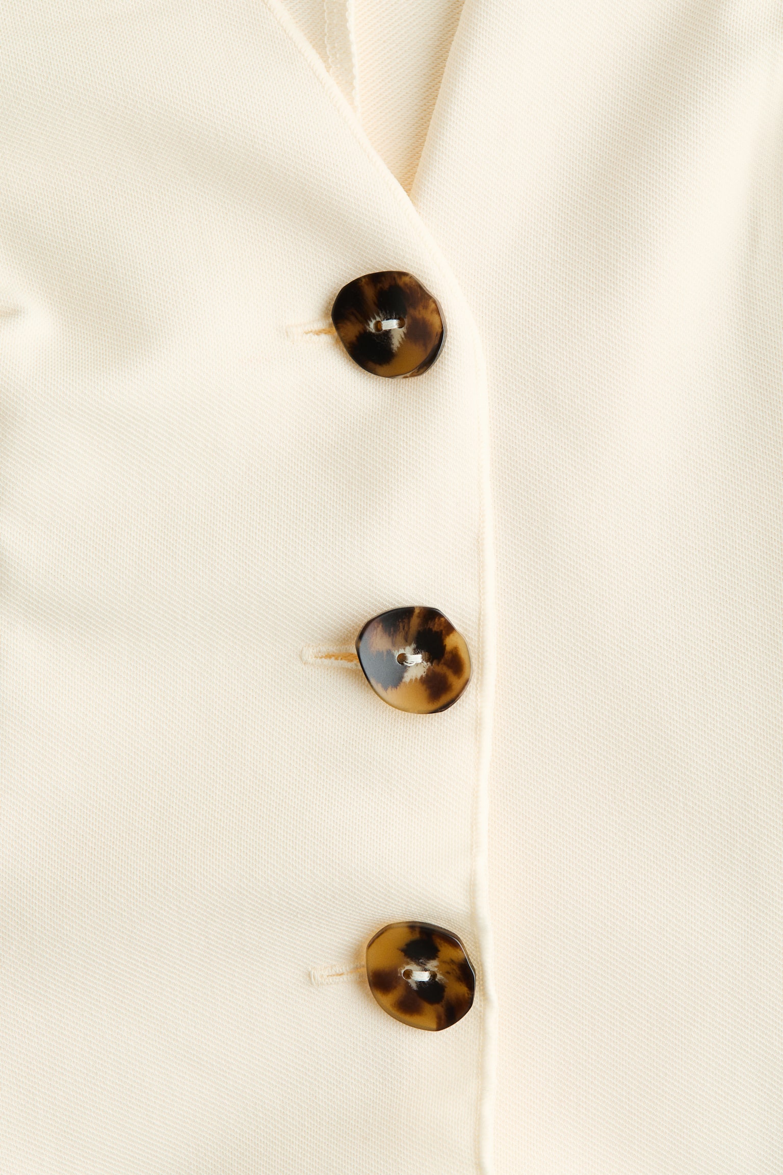 Jersey waistcoat - Cream/Dark brown - 5