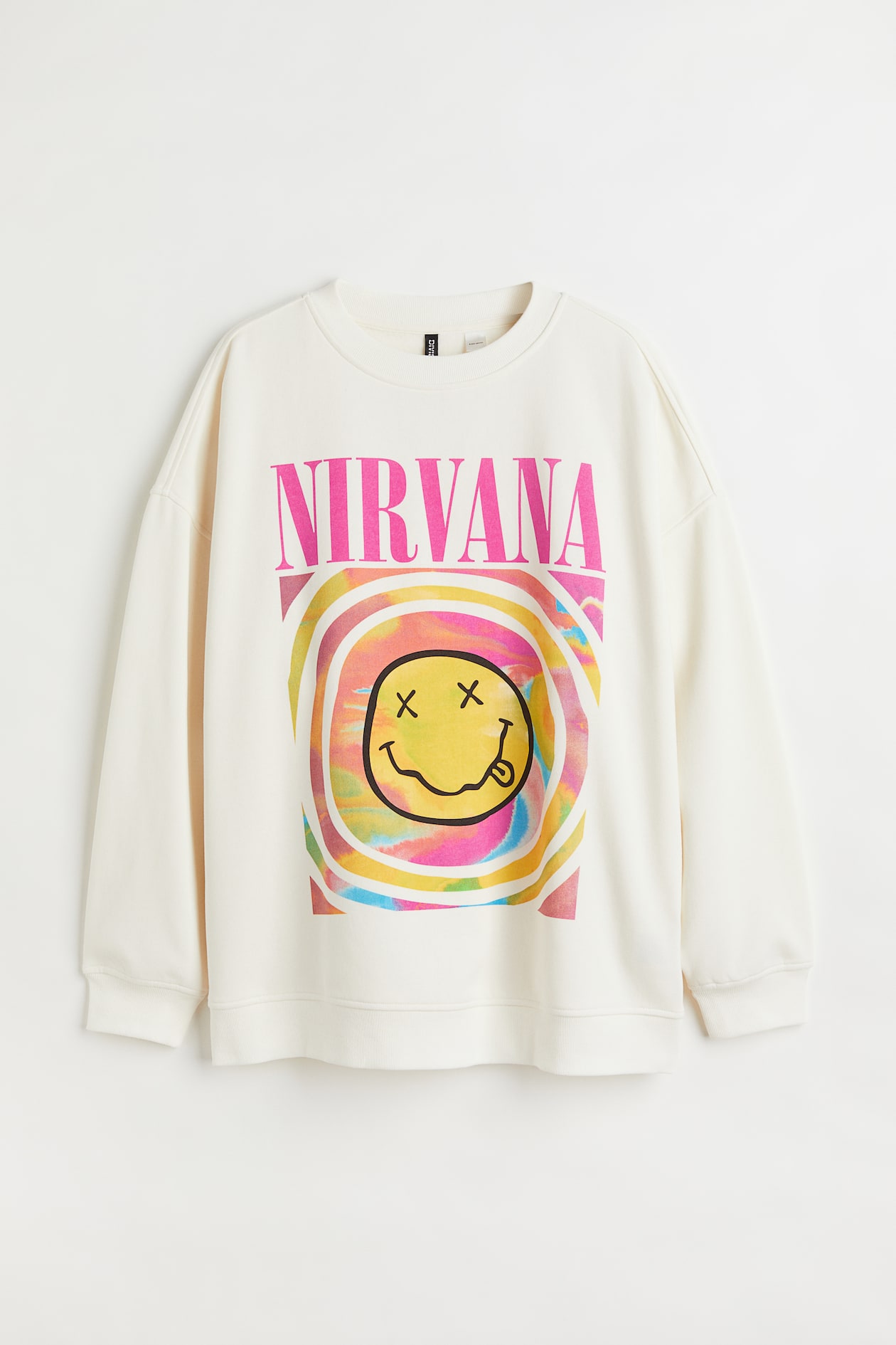 H&M+ Oversized Printed Sweatshirt - Cream/Nirvana - Ladies | H&M US