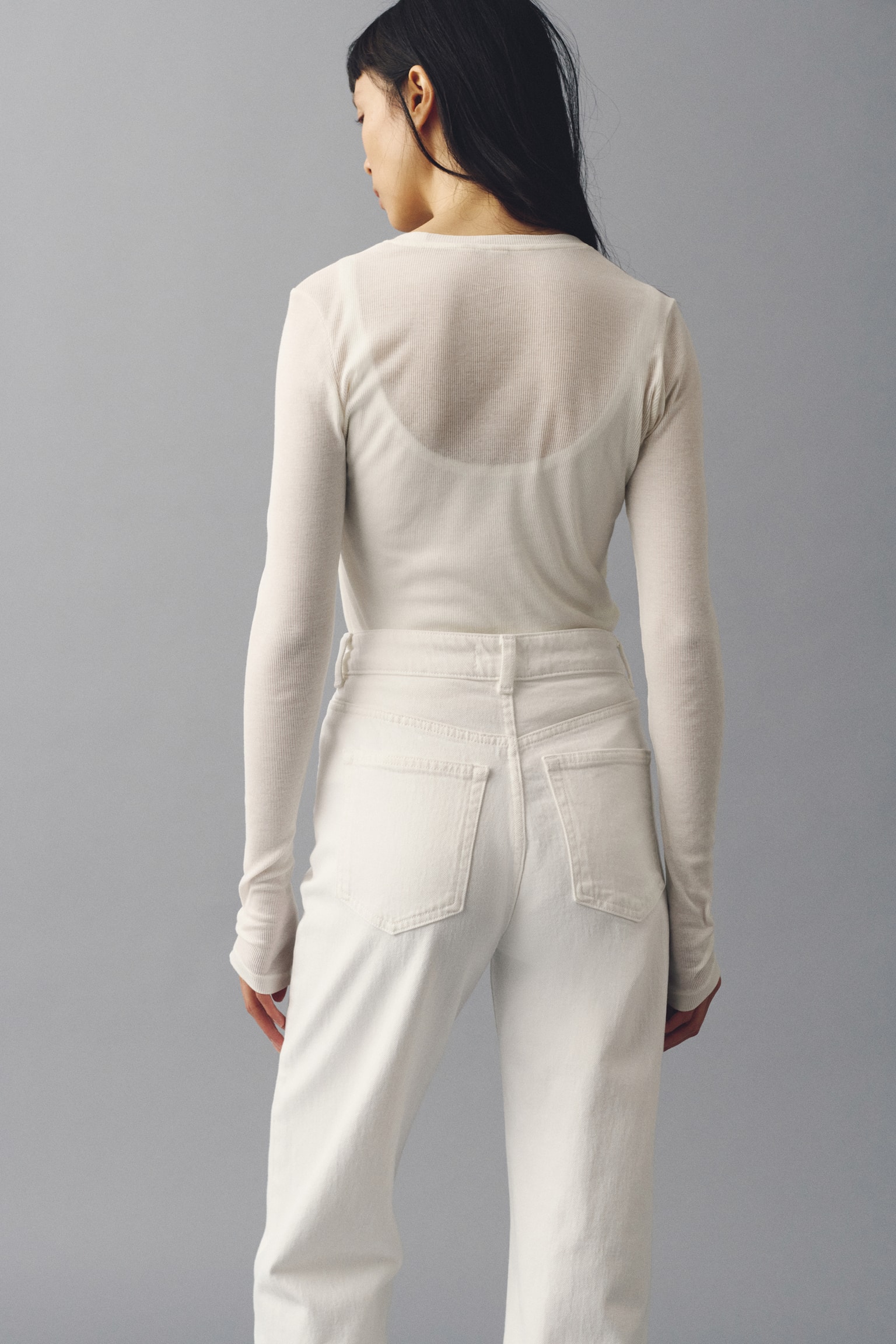 하이웨이스트 와이드 진 - 화이트/다크 데님 블루/화이트/데님 블루/라이트 데님 블루/다크 데님 그레이/라이트 데님 블루/다크 데님 블루/데님 블루/다크 데님 블루/네이비 데님 블루 - 3