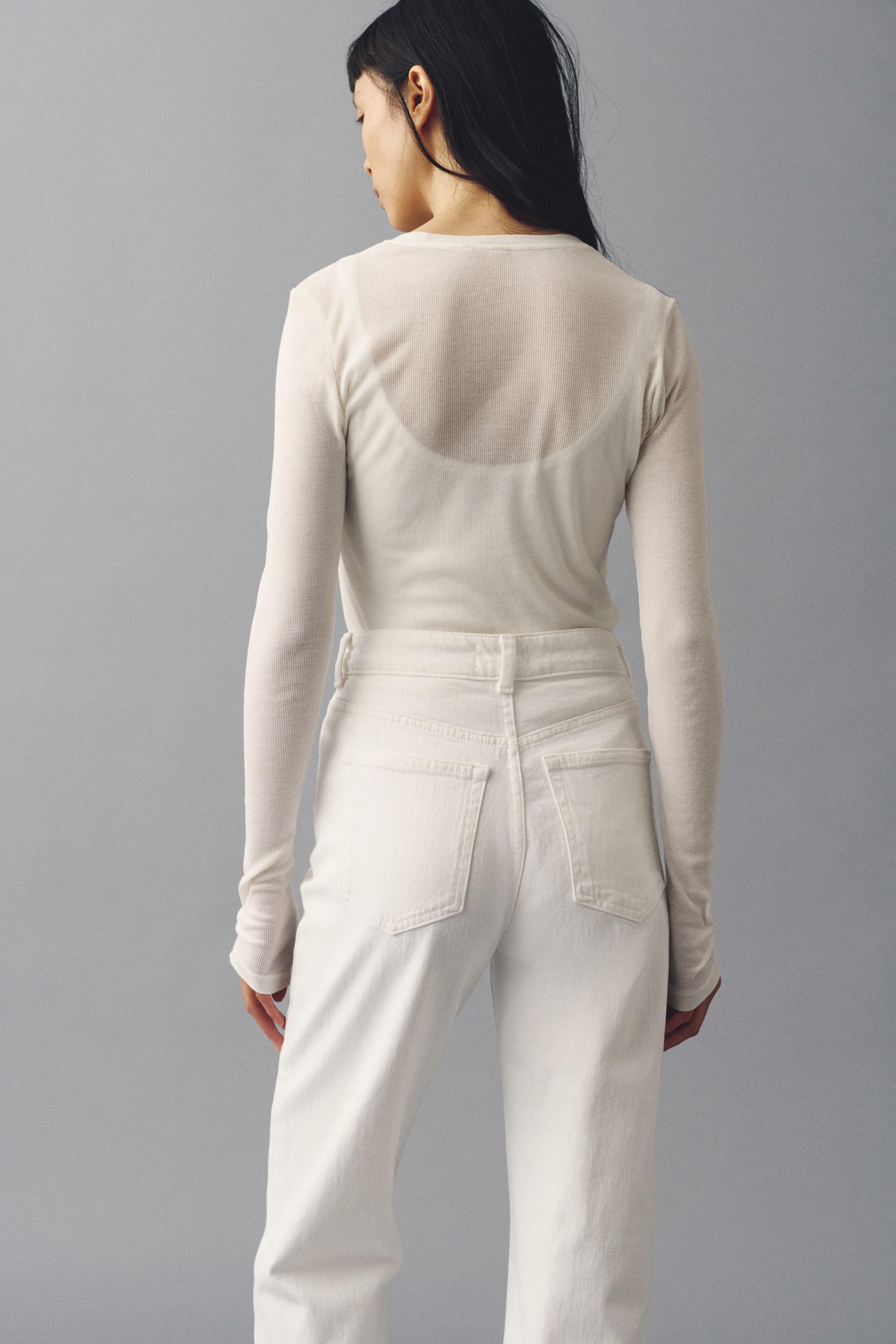 Grösseres Bild ansehen: Wide High Jeans - Weiss - DAMEN | H&M CH 5