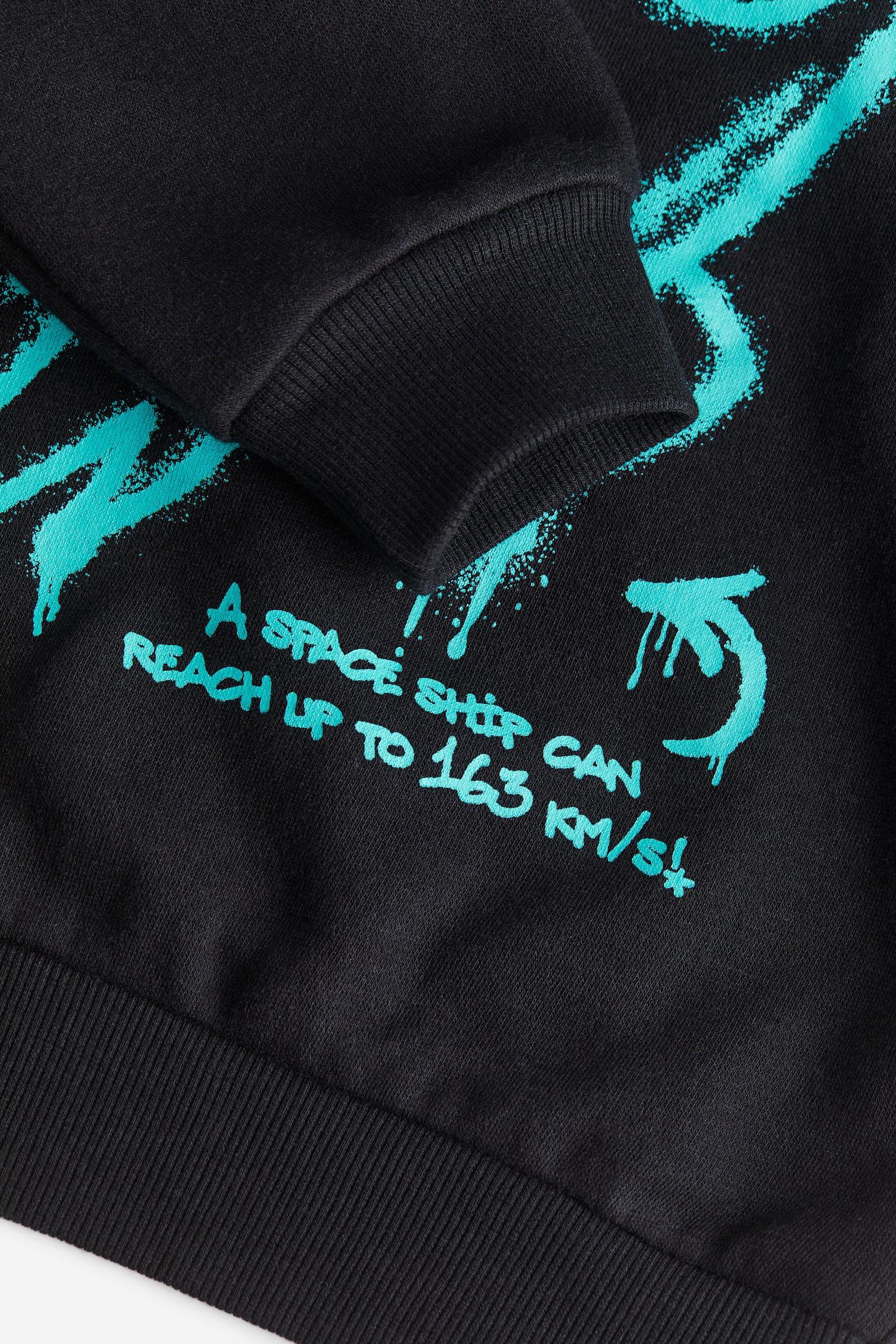 Print Hoodie - Black/Spaceship/Turquoise/Dragon/Dark blue/Paris/Red/Go Team/Green/Dinosaurs/Black/Dinosaur - 2