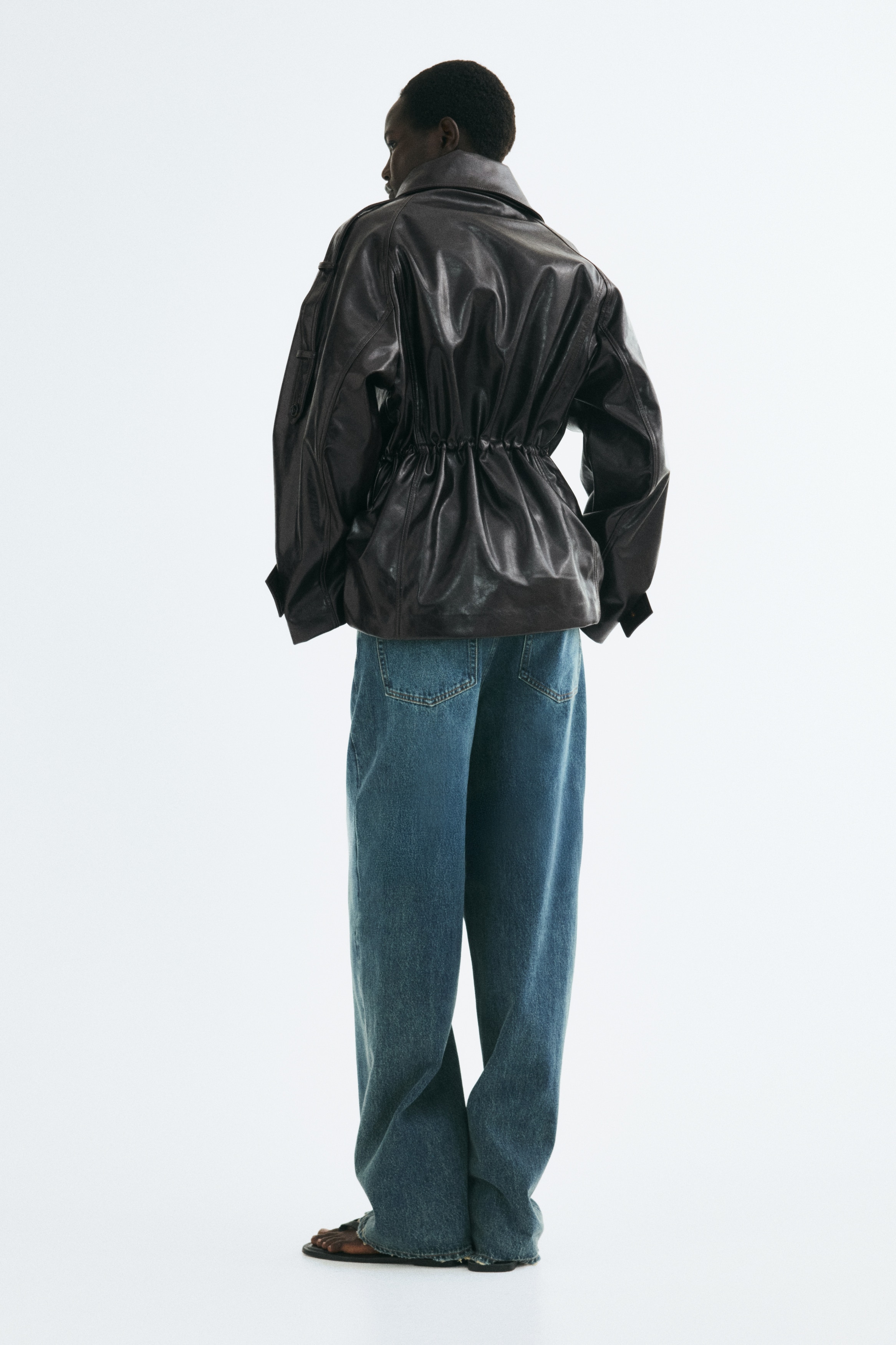 Coated Funnel-Collar Jacket - thumbnail 3