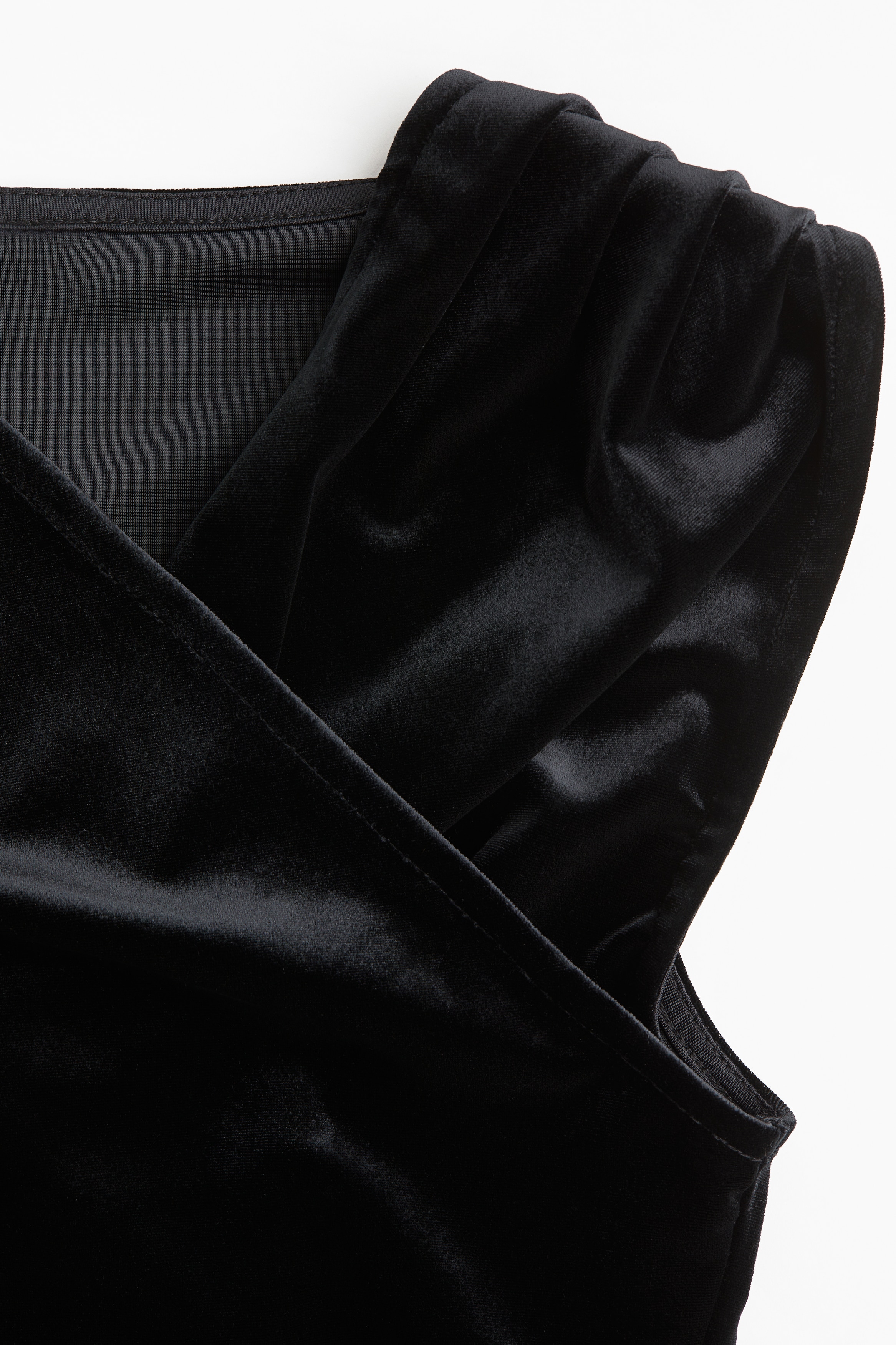 Draped velour vest top